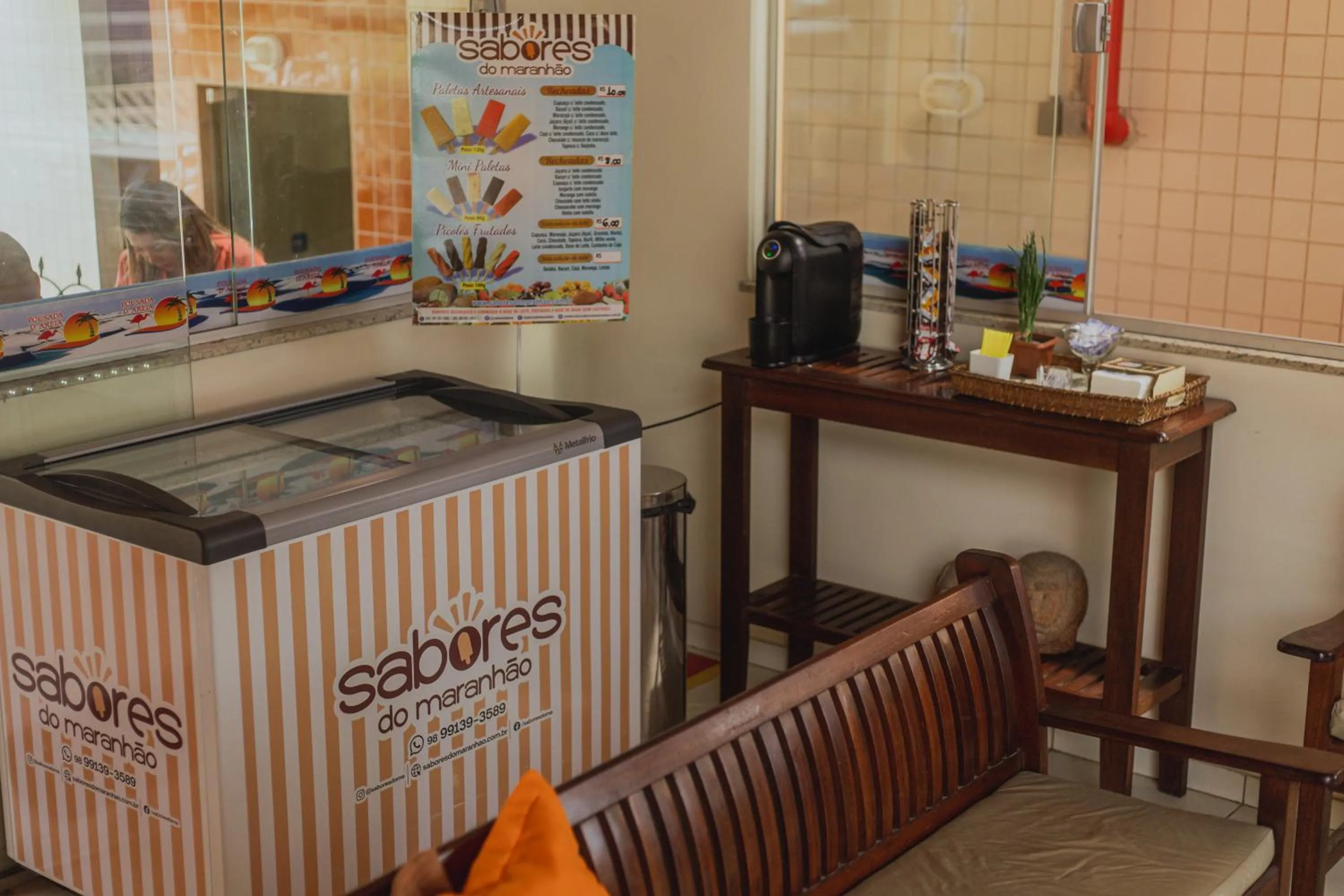 Lobby or reception in Pousada D' Areia