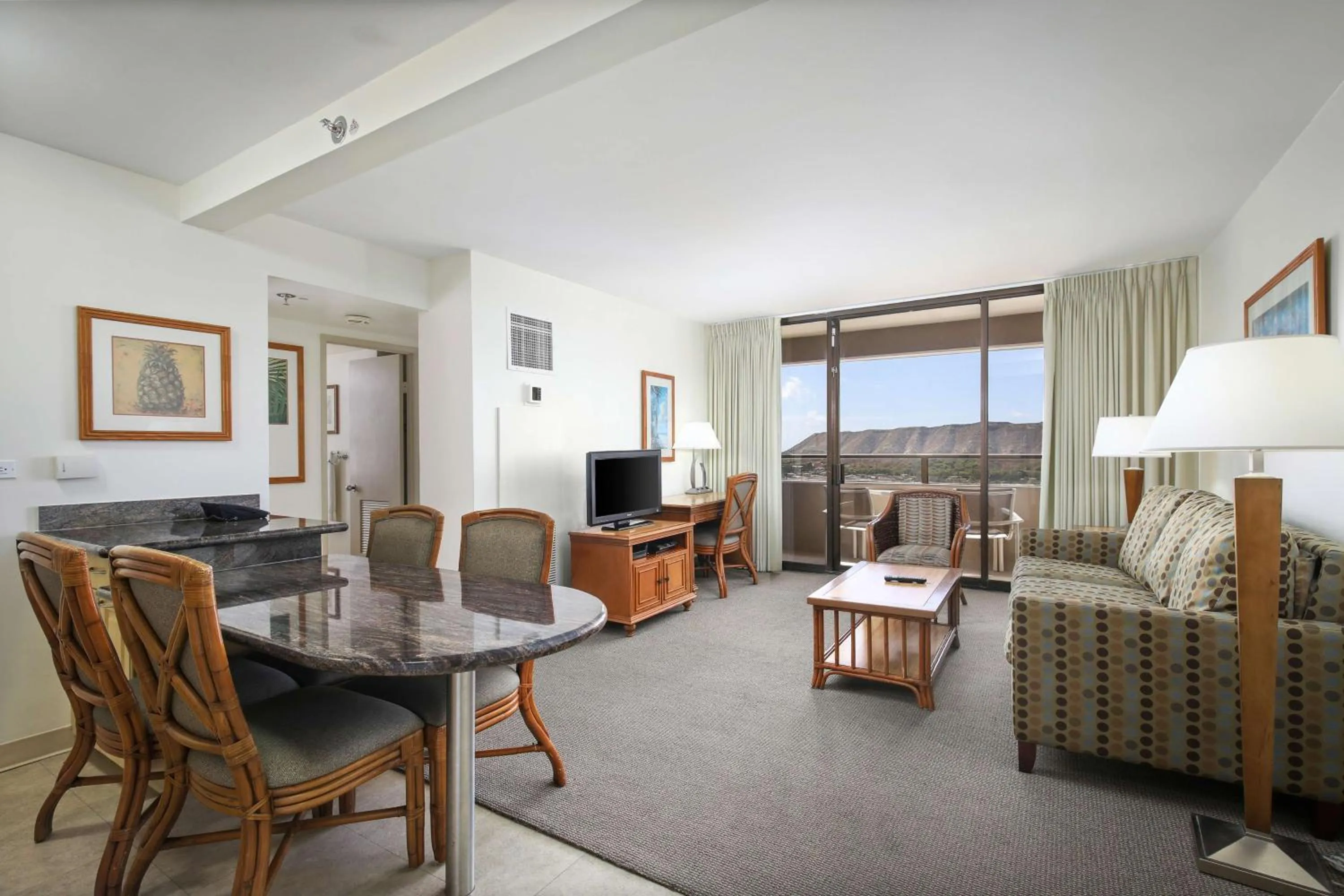 Living room in Aston Waikiki Sunset