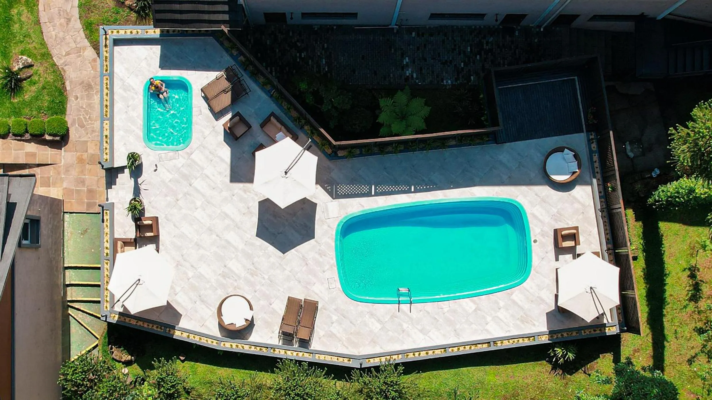 Pool view in Hotel Querência