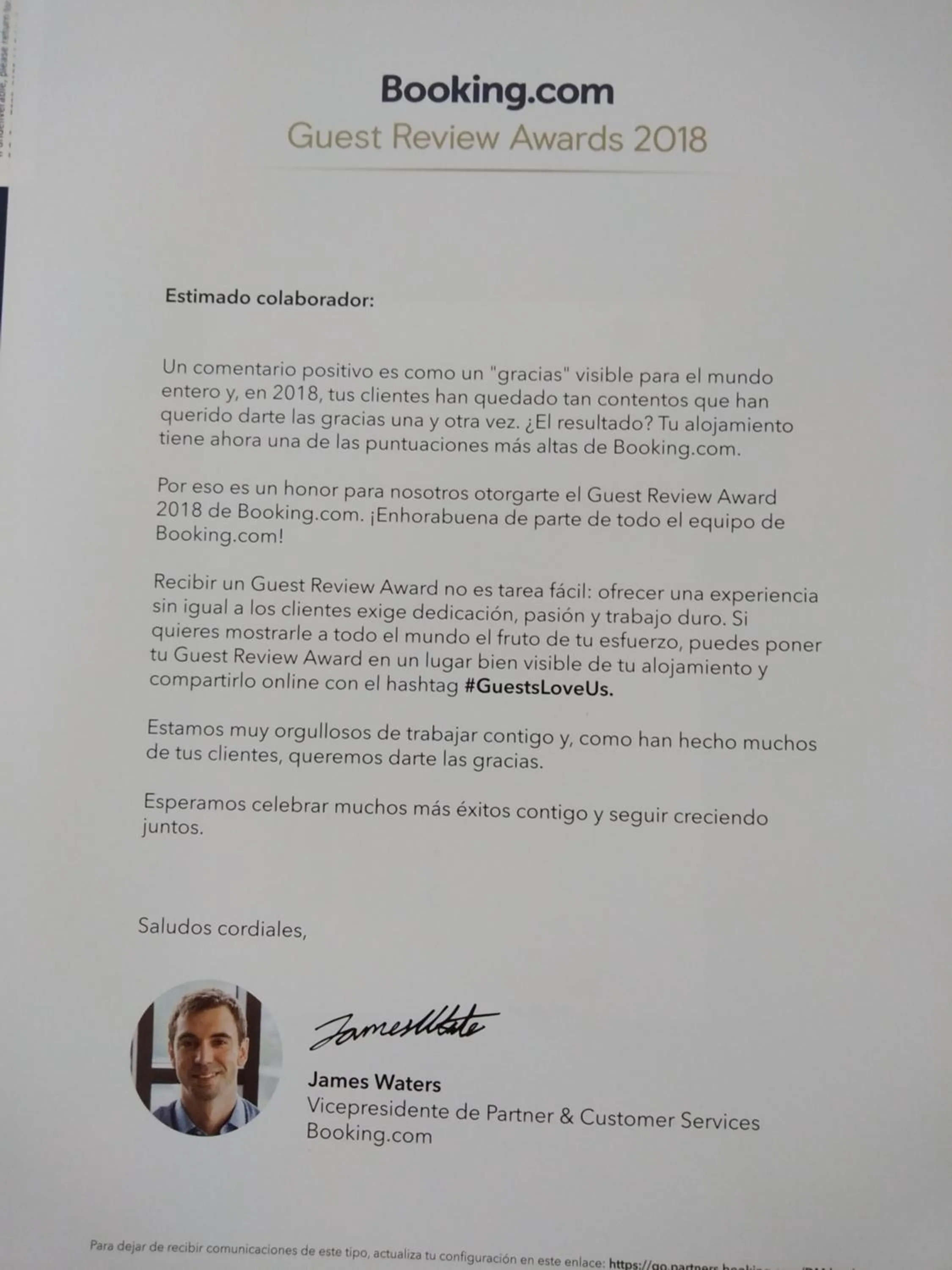 Certificate/Award in La Casa Maruja