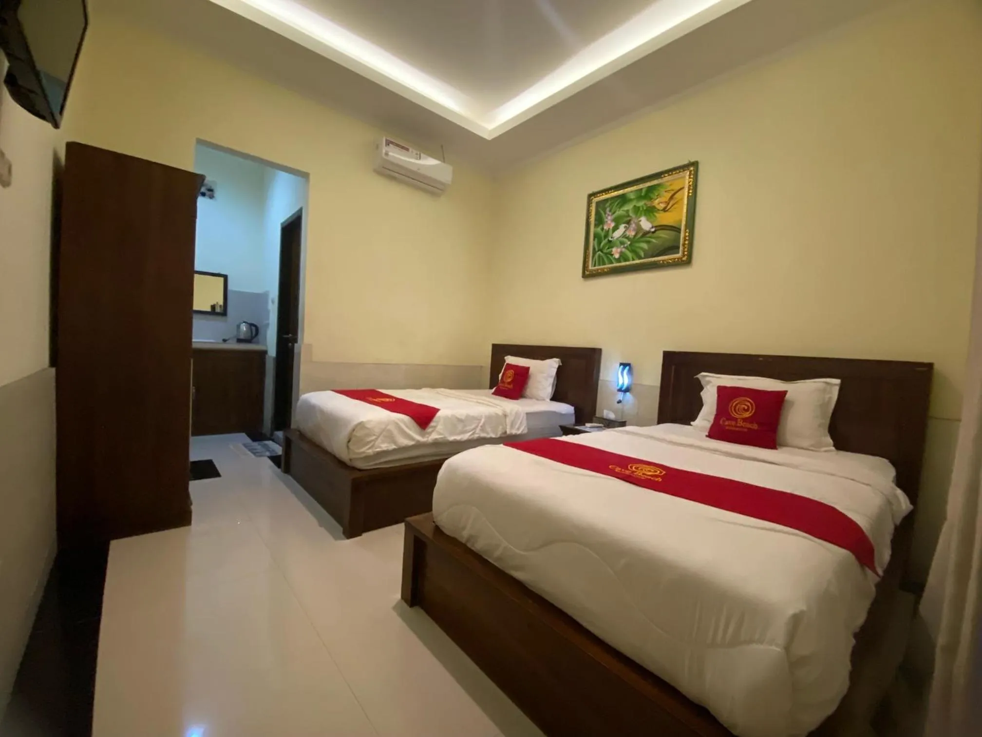 Bed in Cave Beach Bungalow