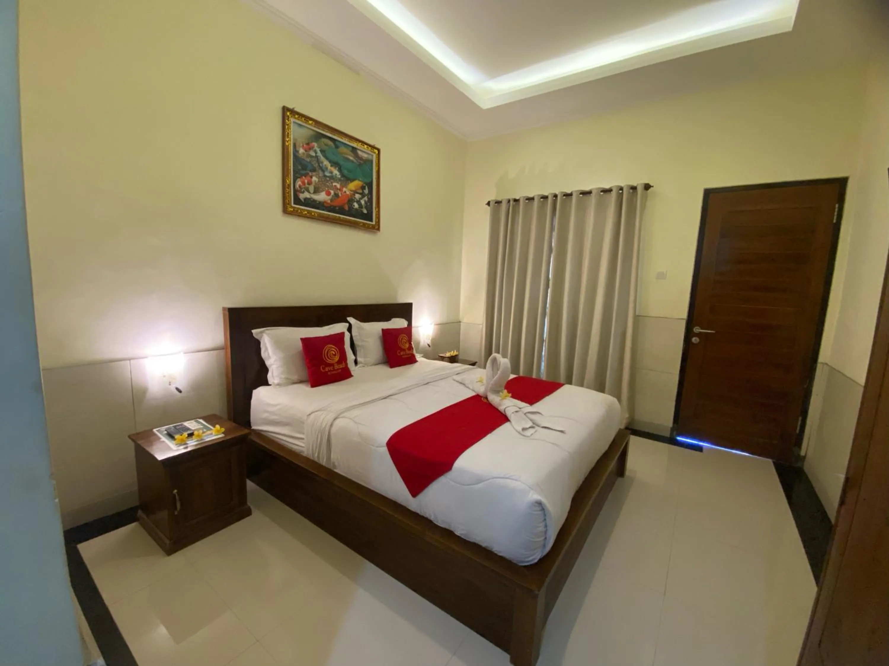 Bed in Cave Beach Bungalow