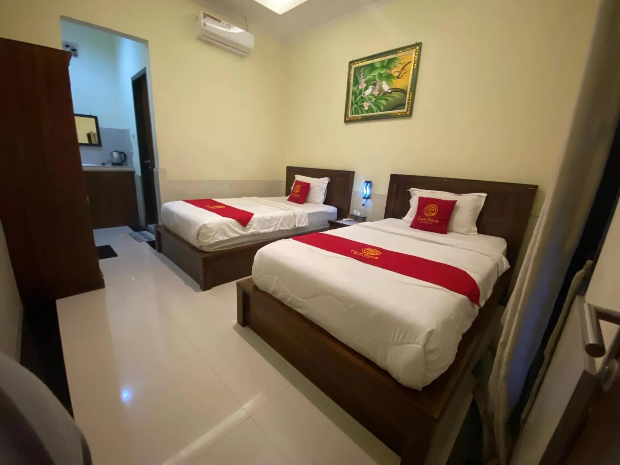 Bed in Cave Beach Bungalow