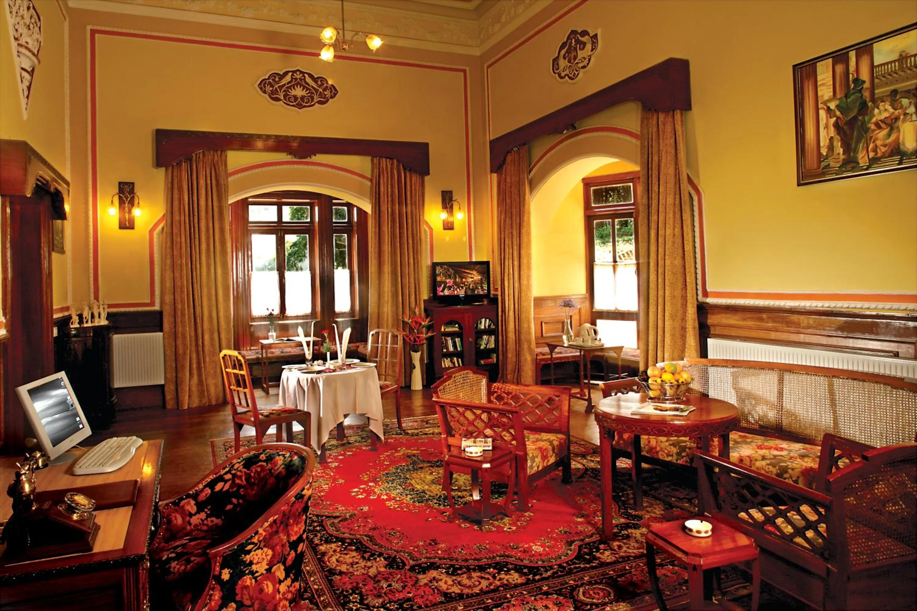 Lobby or reception in WelcomHeritage Fernhills Royal Palace