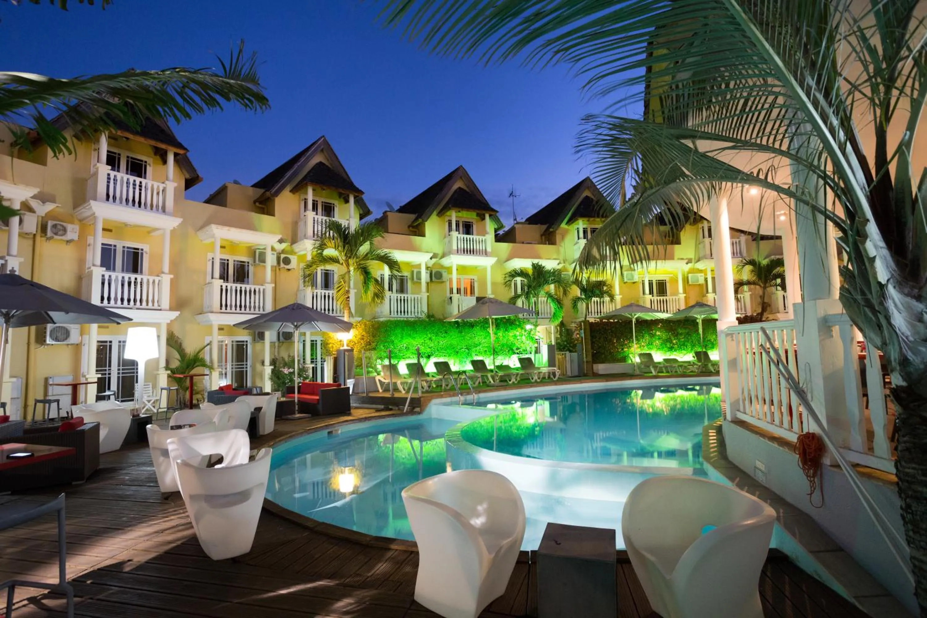 Night, Swimming Pool in Ermitage Boutik Hotel/ Blue Beach