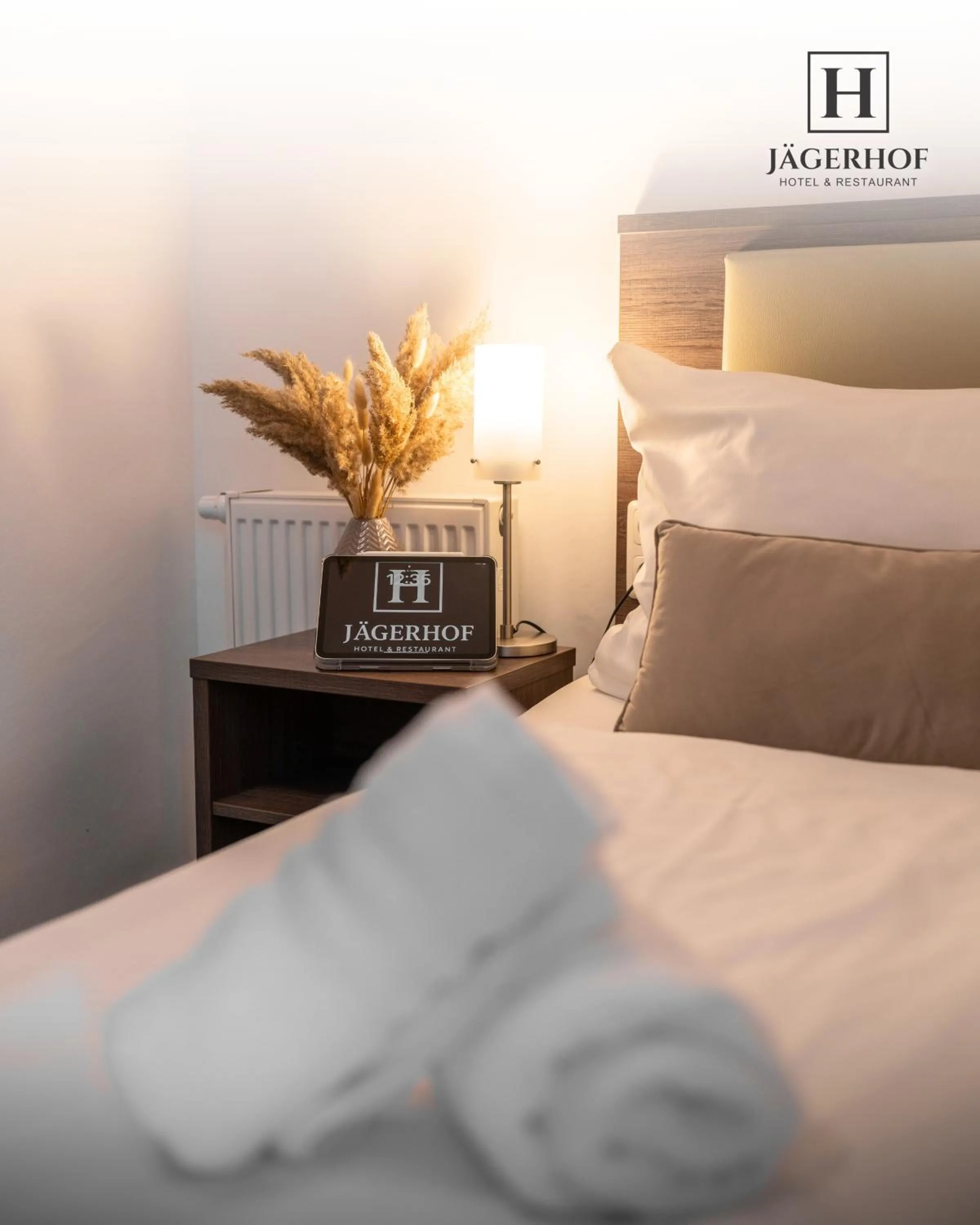 Bed in Hotel Restaurant Jaegerhof