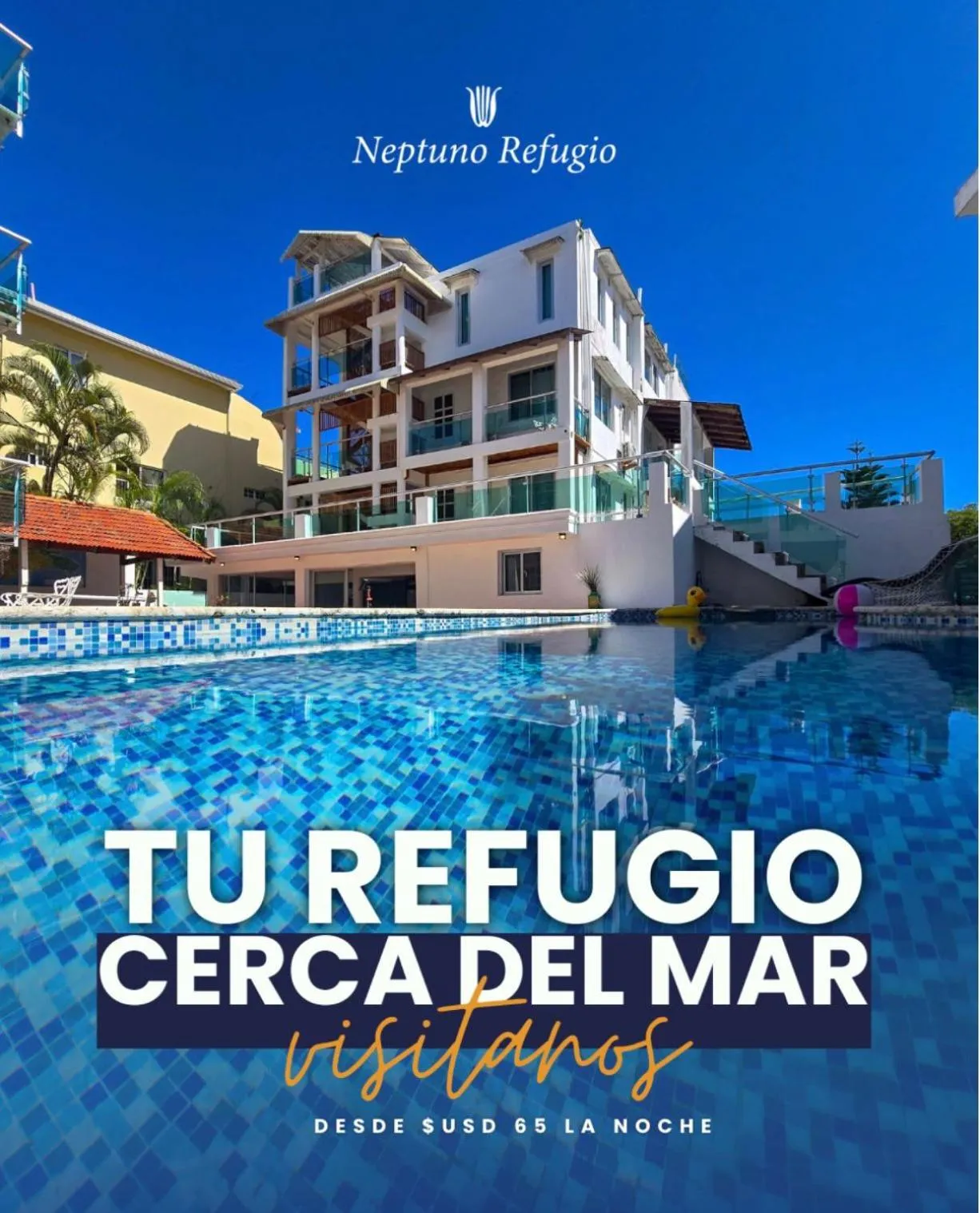 Swimming pool in Hotel Neptuno Refugio
