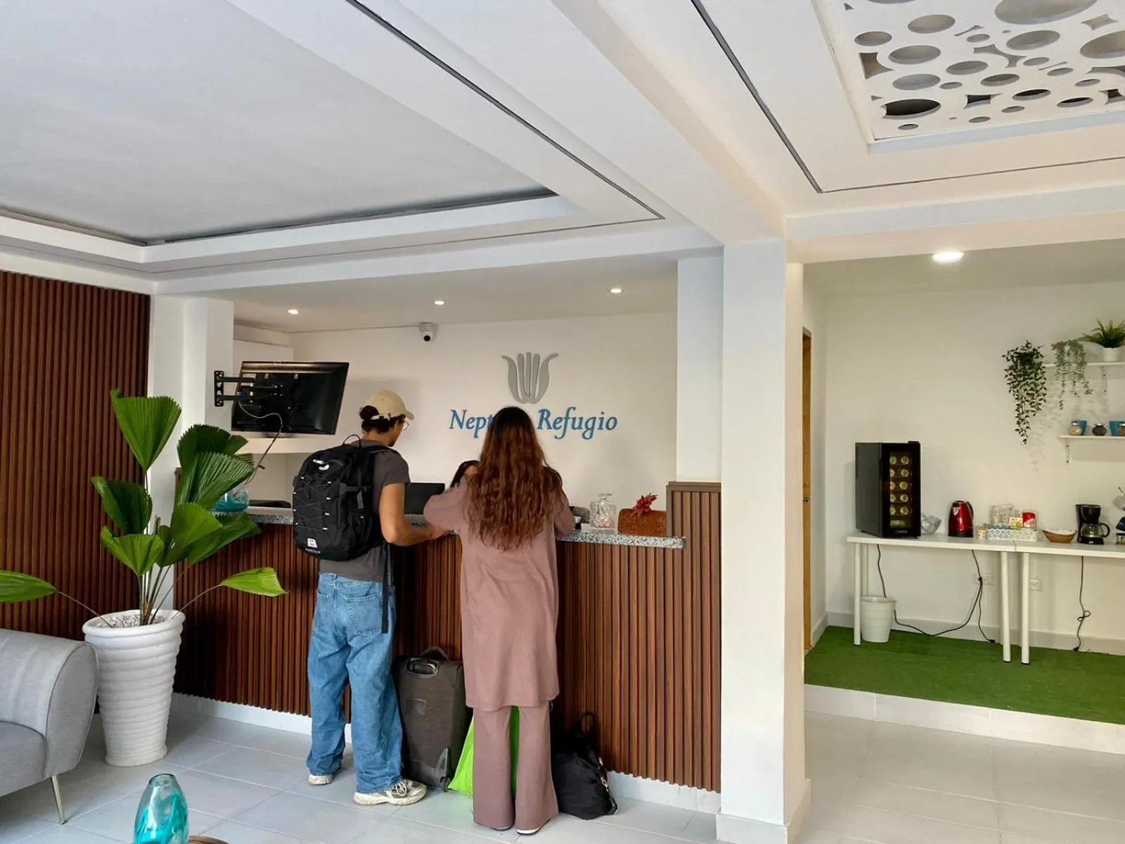 Lobby or reception in Hotel Neptuno Refugio