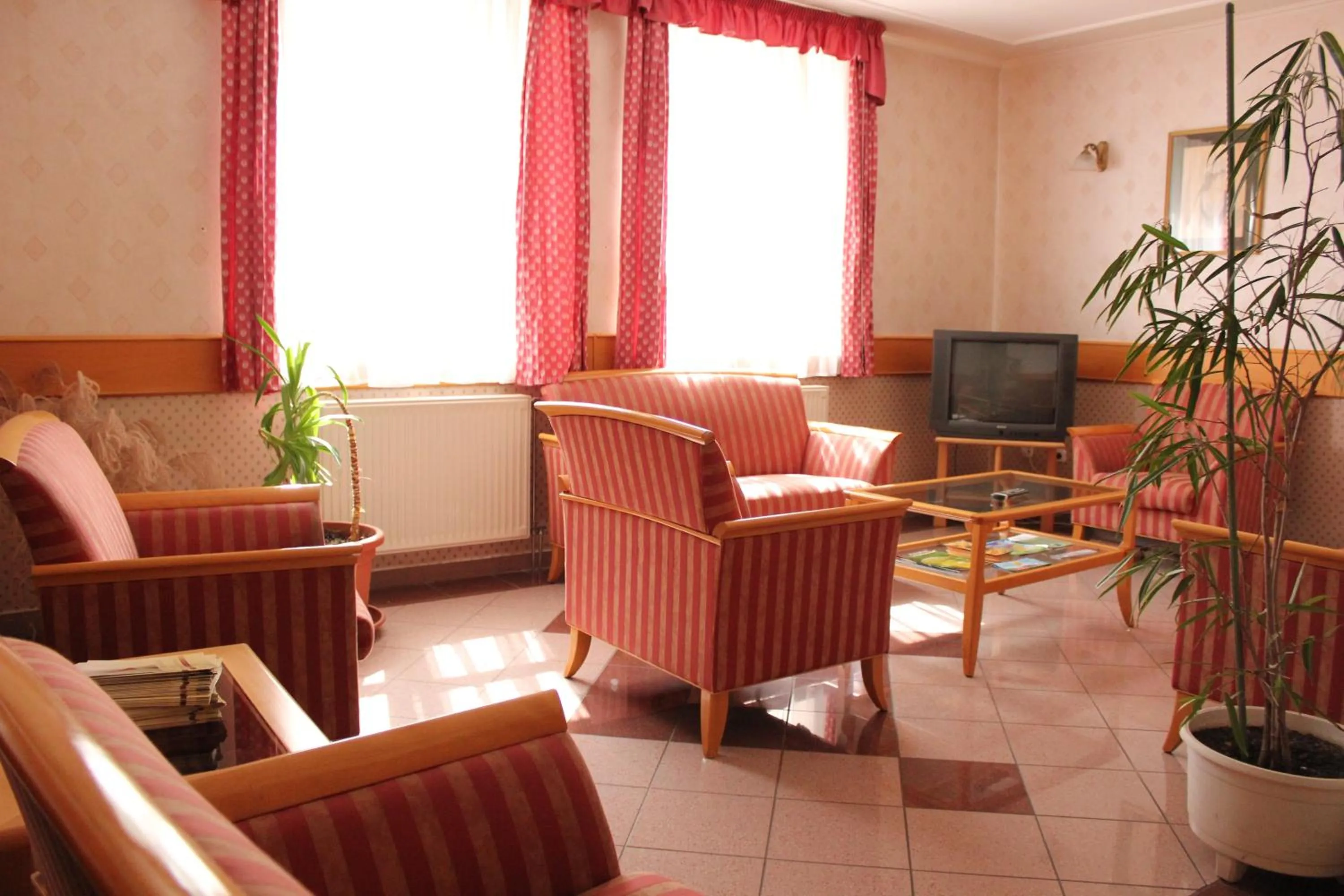 Communal lounge/ TV room in Hotel Blaha Lujza