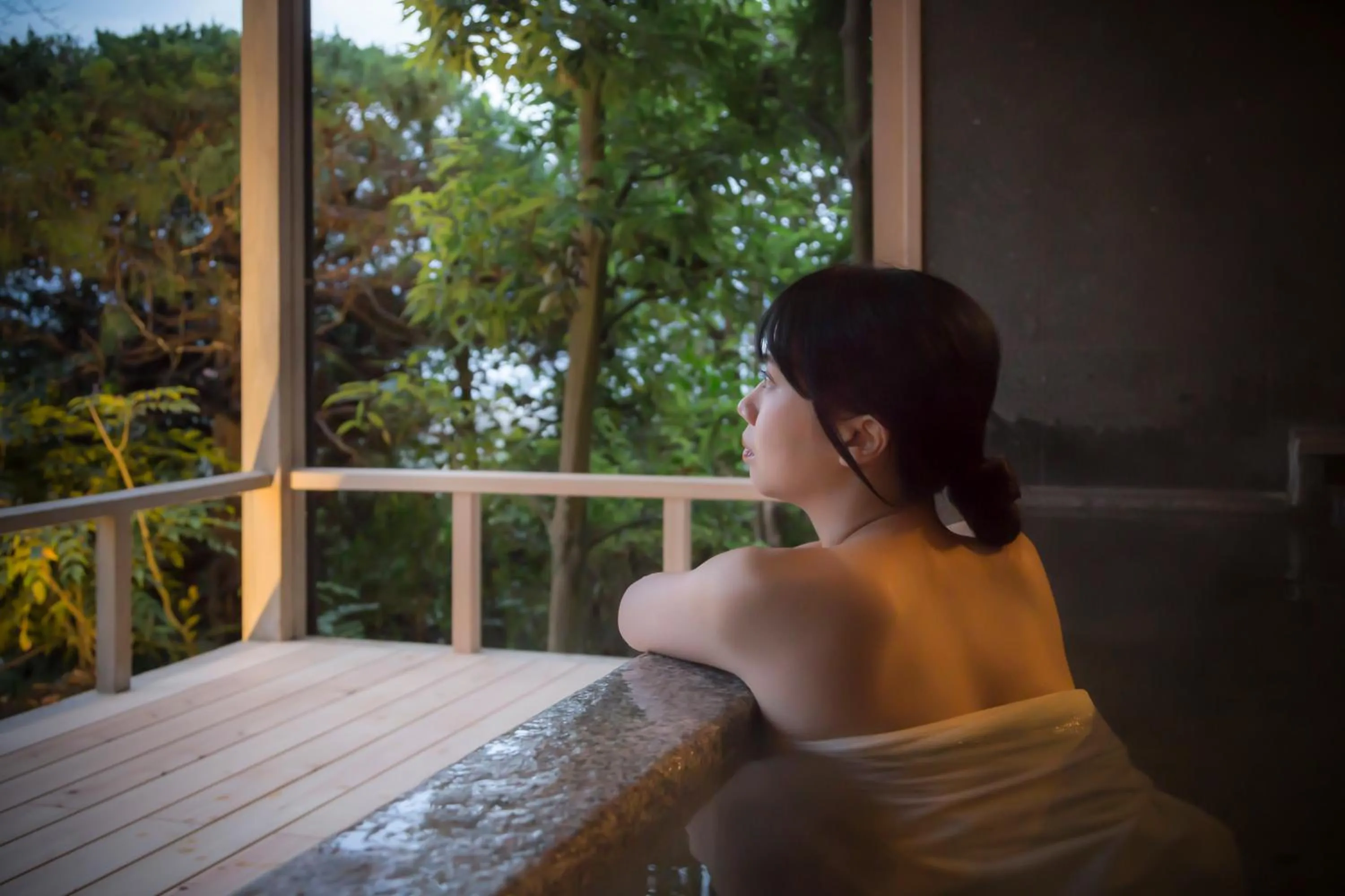Open Air Bath in Hotel Kitanoya
