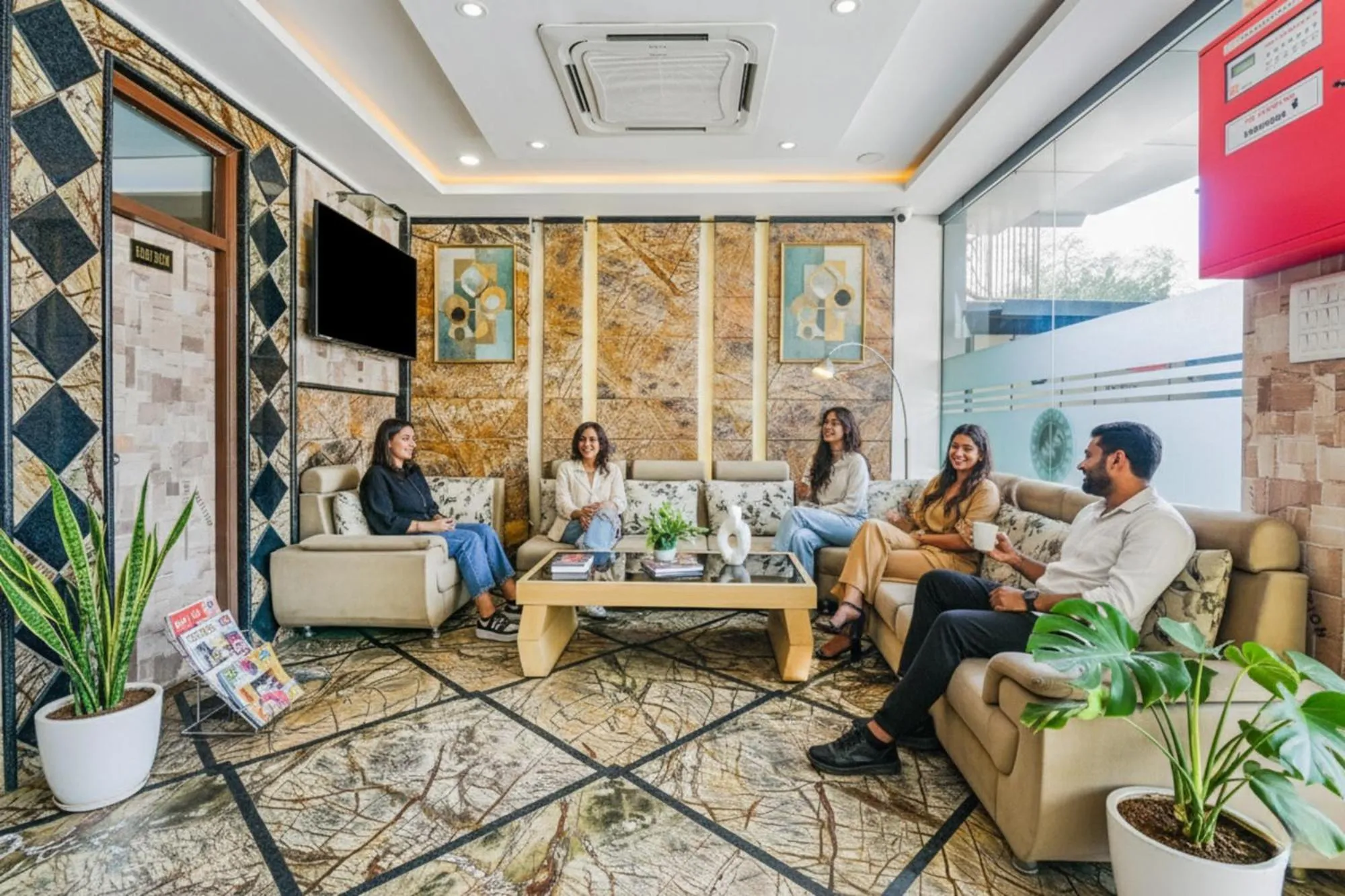 Seating area in FabHotel Metro View