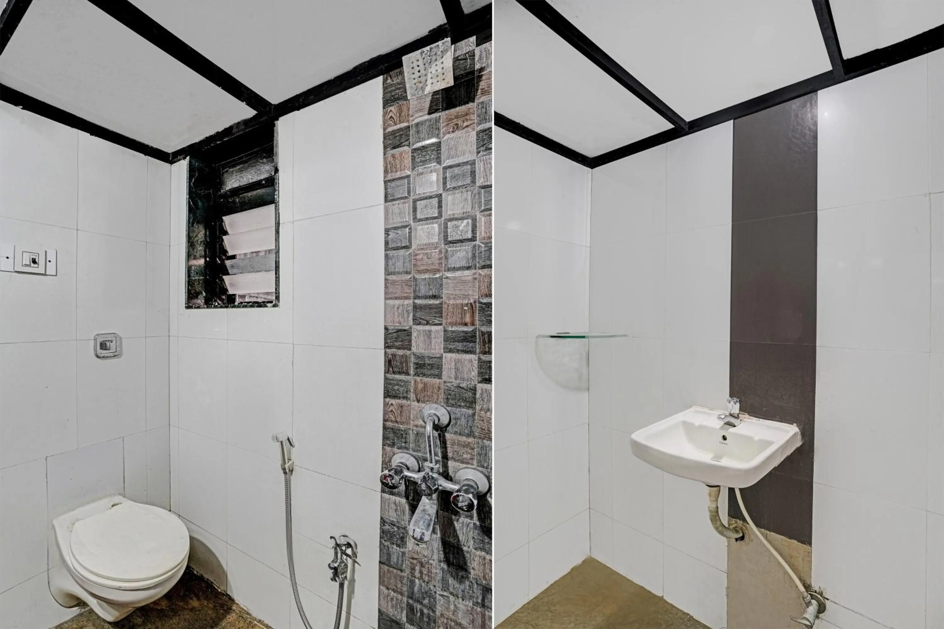 Bathroom in Hotel O Lotus Residency Near Anand Nagar Metro Station