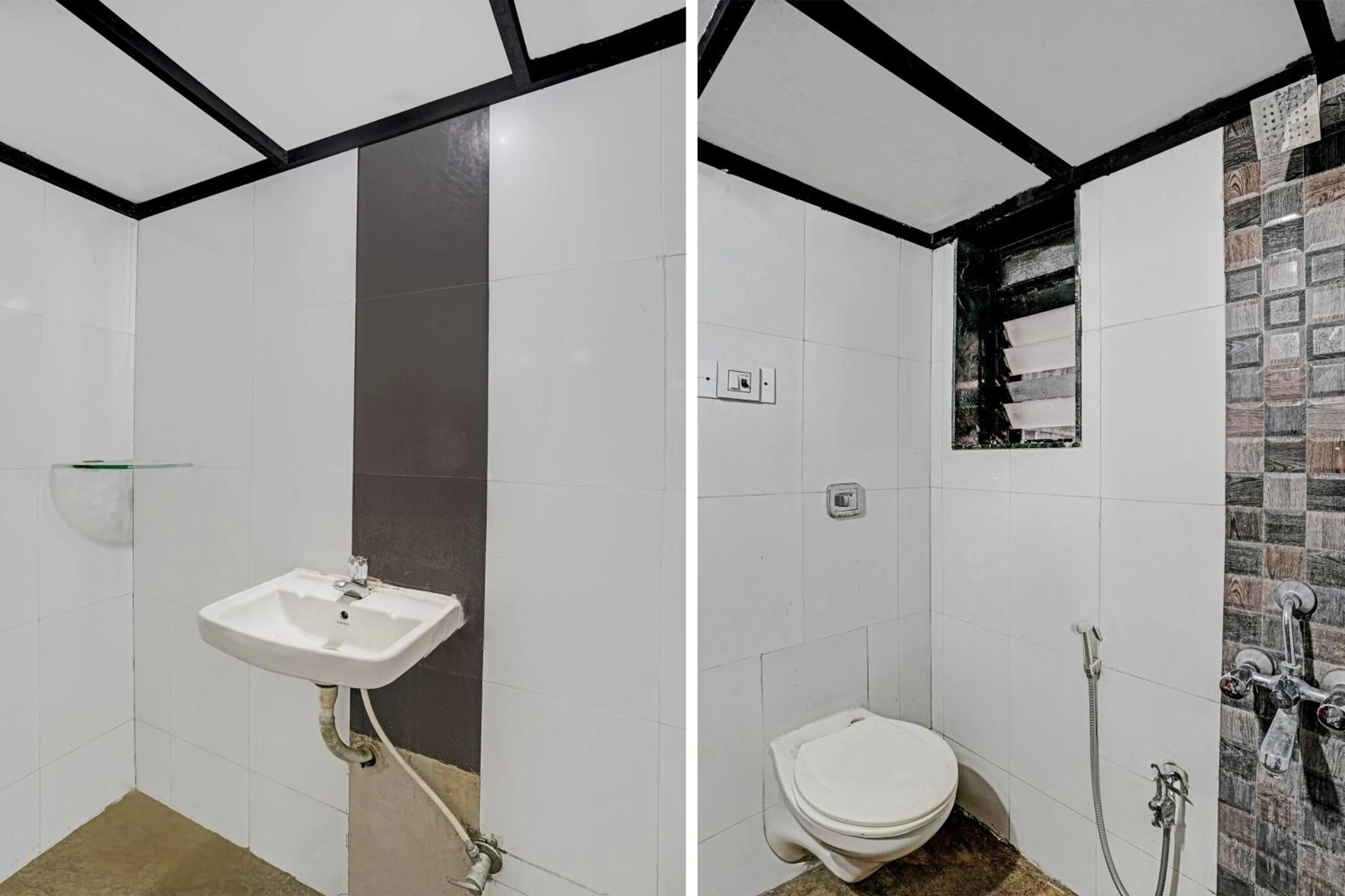 Bathroom in Hotel O Lotus Residency Near Anand Nagar Metro Station