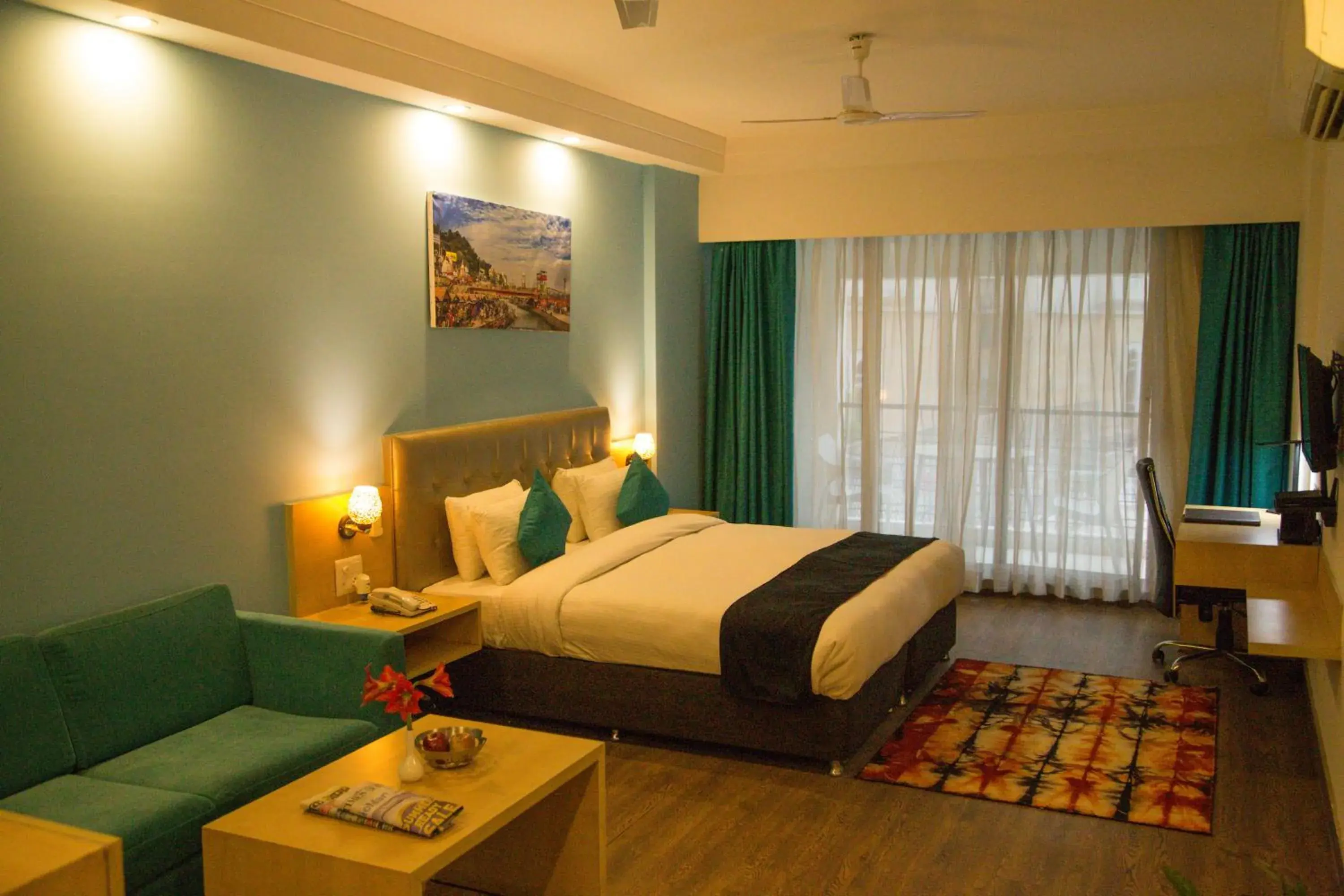 Deluxe King Room in Four Leaf Service Suites, Haridwar Deluxe King Room in Four Leaf Service Suites, Haridwar
