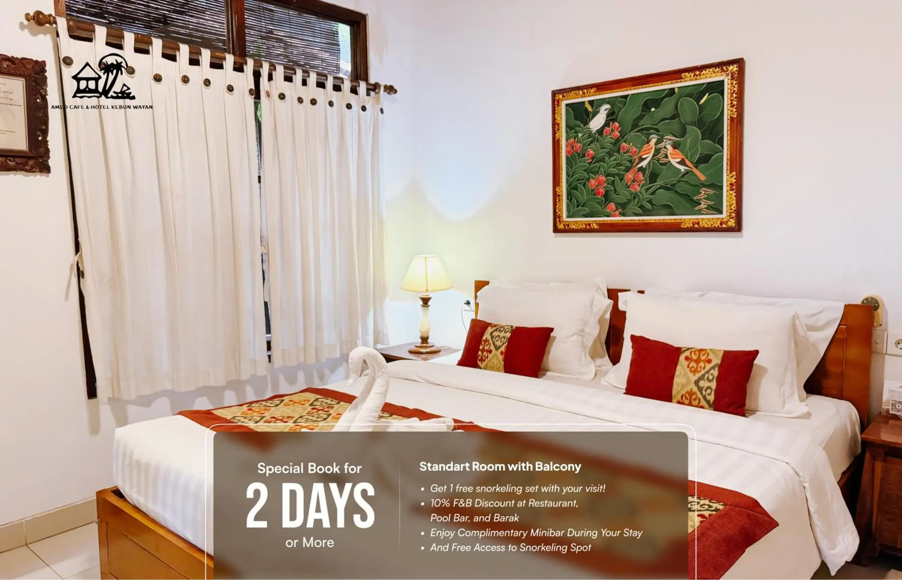 Standard Room with Balcony in Amed Cafe & Hotel Kebun Wayan Standard Room with Balcony in Amed Cafe & Hotel Kebun Wayan