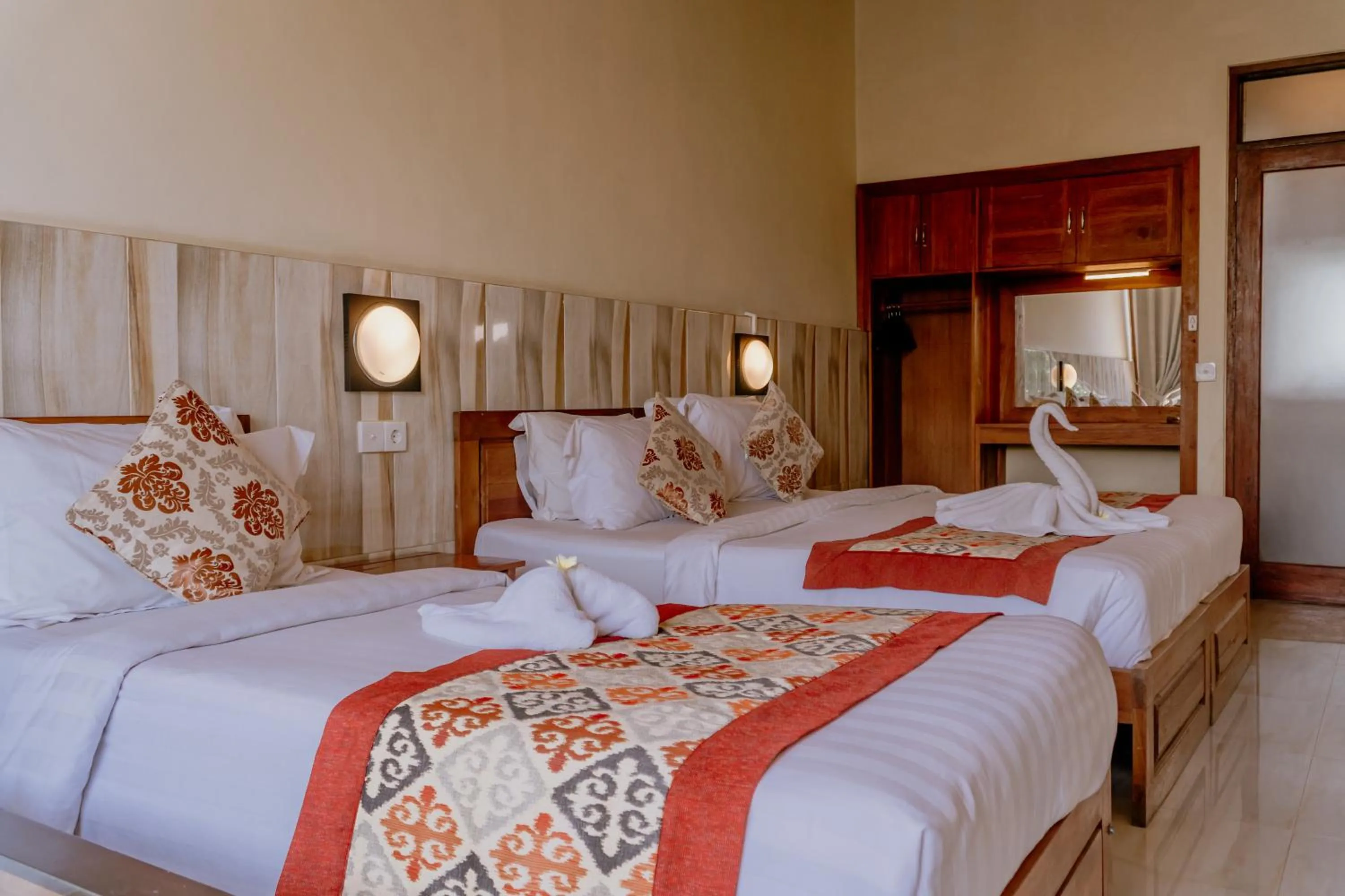 Bed in Amed Cafe & Hotel Kebun Wayan