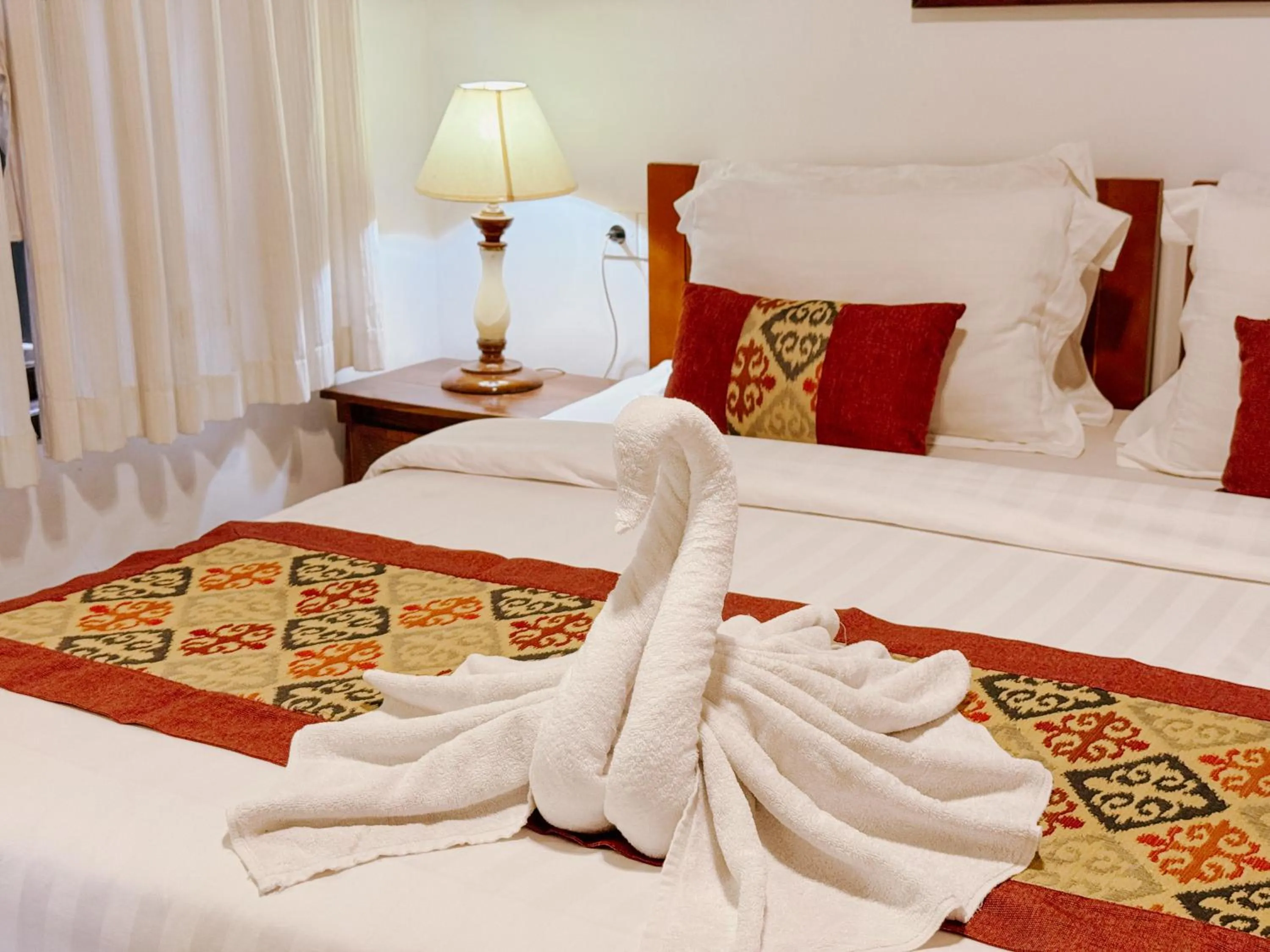 Bed in Amed Cafe & Hotel Kebun Wayan