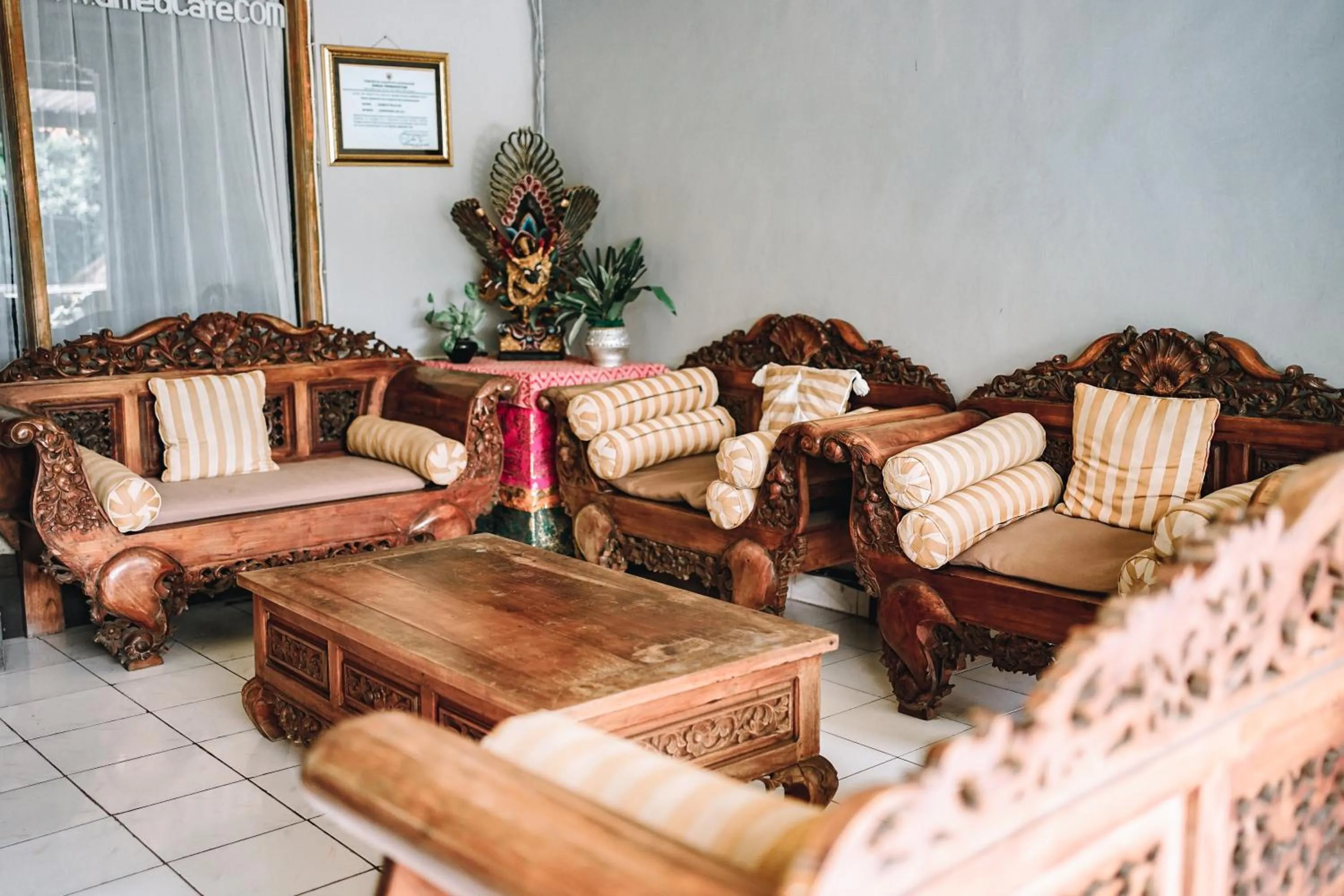 Lobby or reception in Amed Cafe & Hotel Kebun Wayan