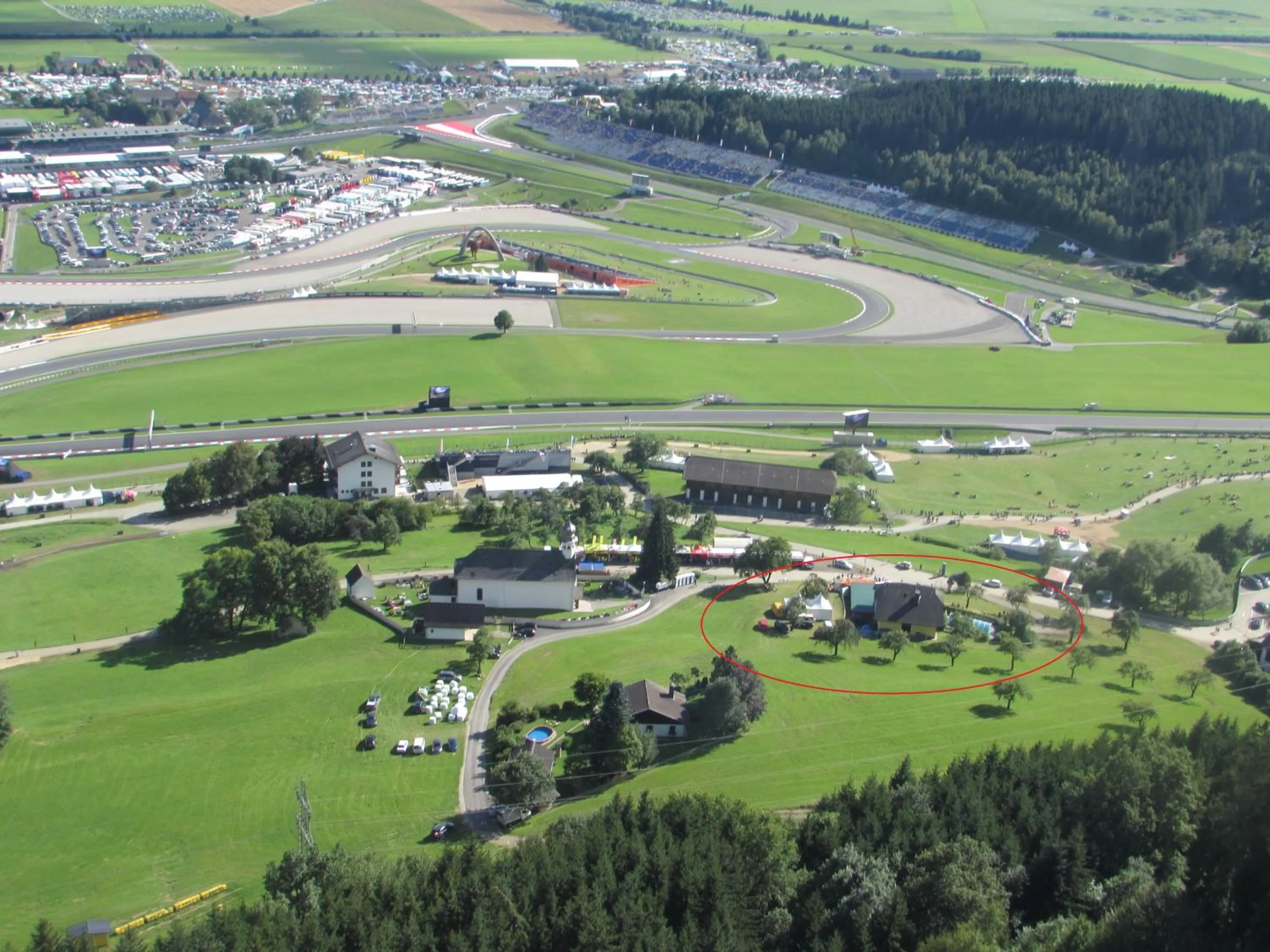 Bird's eye view in Haus Dietrich am Red Bull Ring