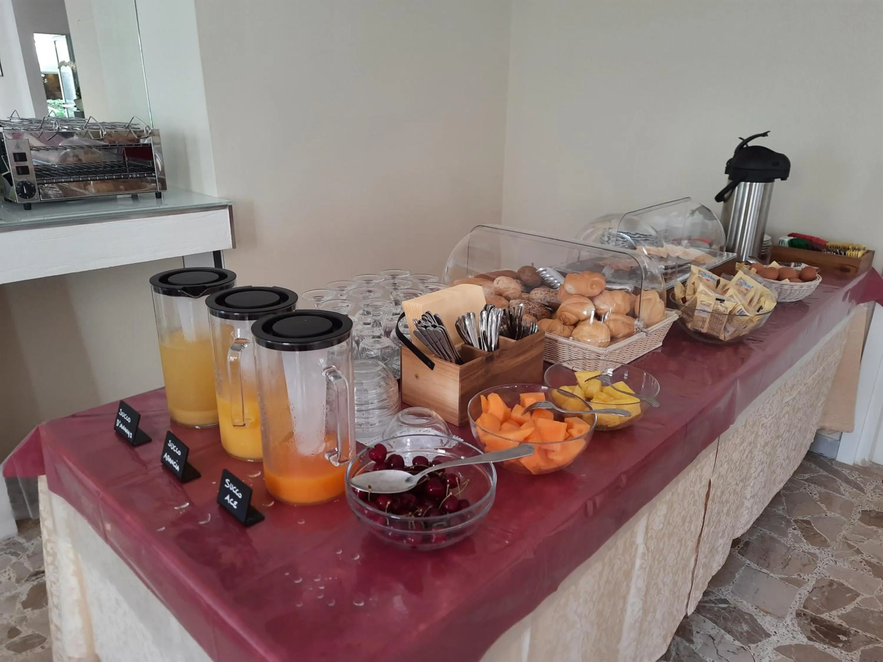 Buffet breakfast in Hotel Barbiani