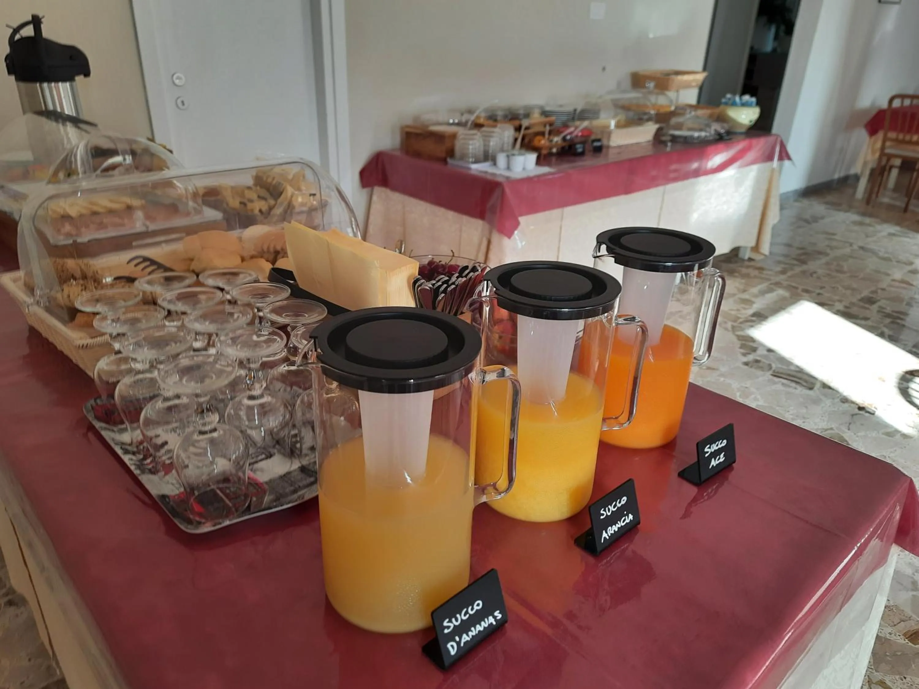 Buffet breakfast in Hotel Barbiani