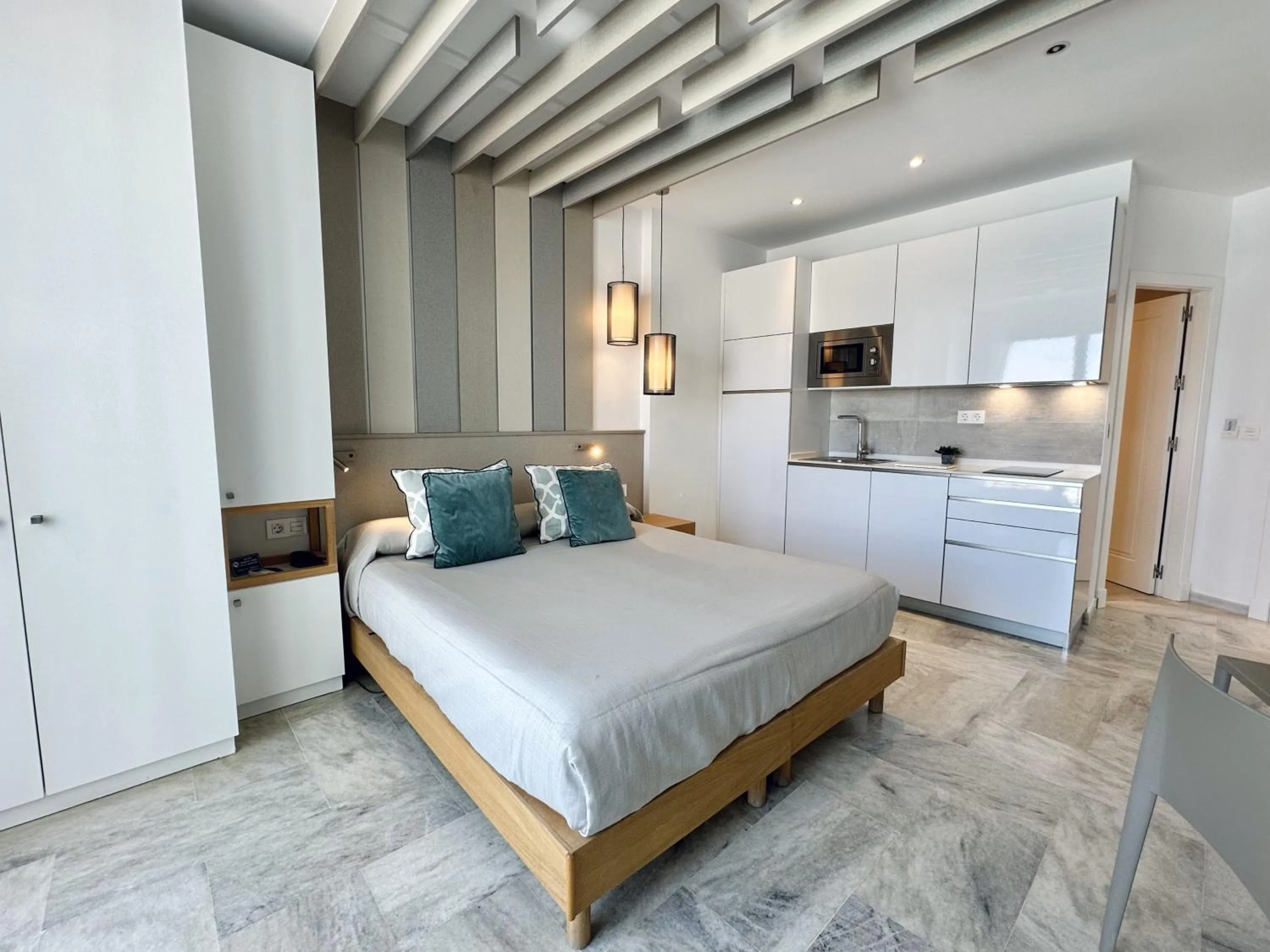 Bed in Hotel Apartamentos Marina Luz