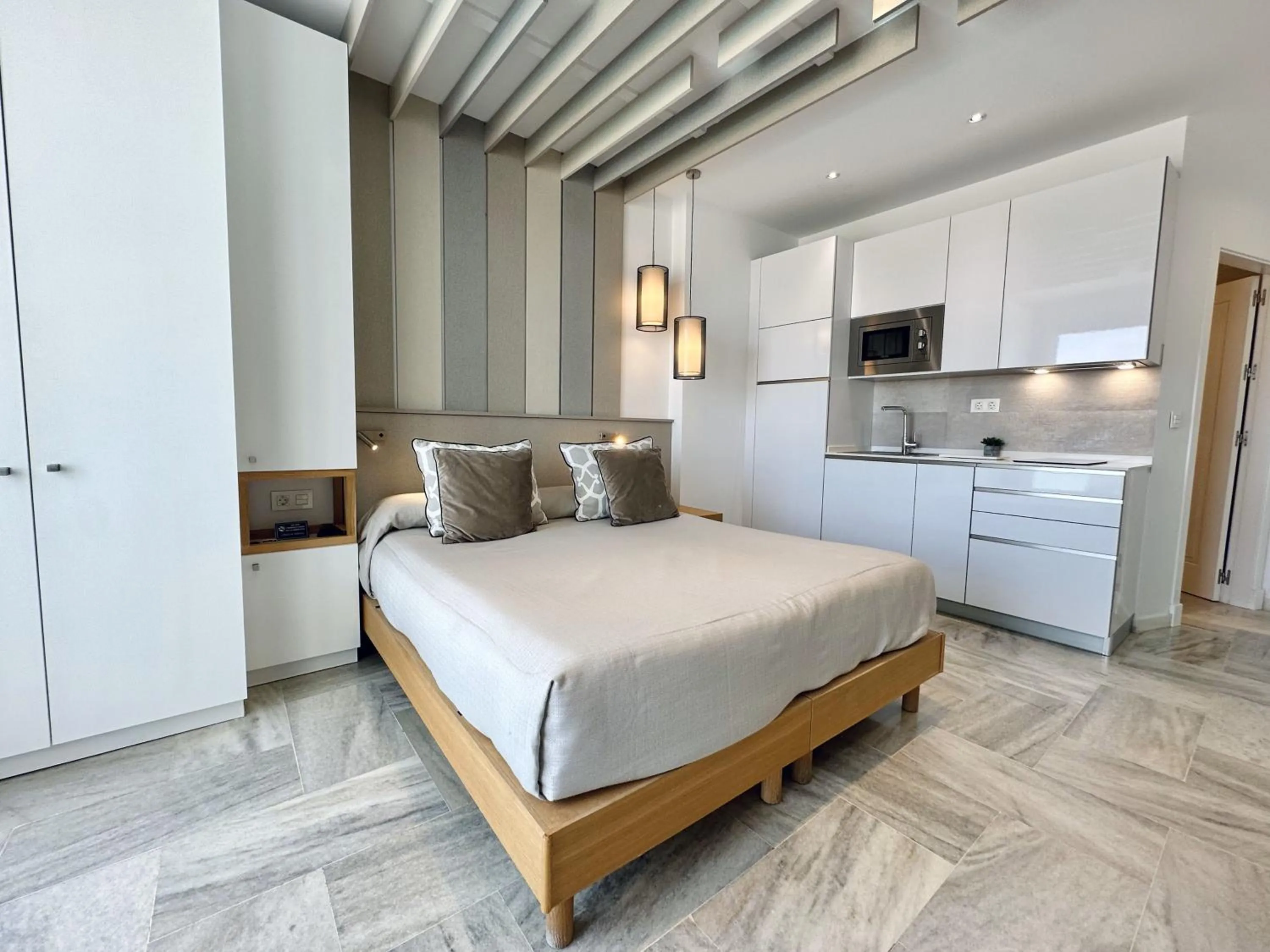 Bed in Hotel Apartamentos Marina Luz