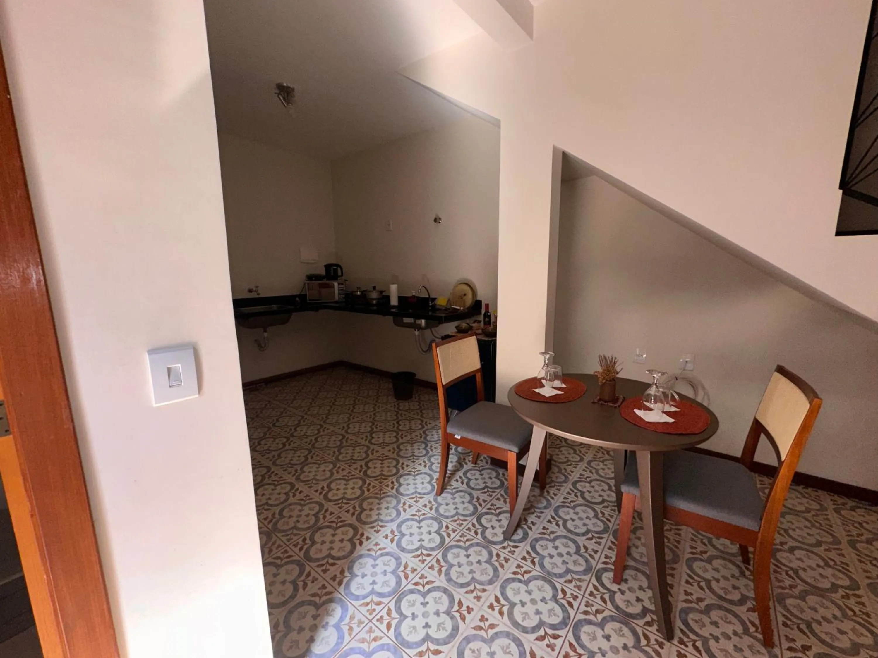 Communal kitchen in Villa Rica Pousada