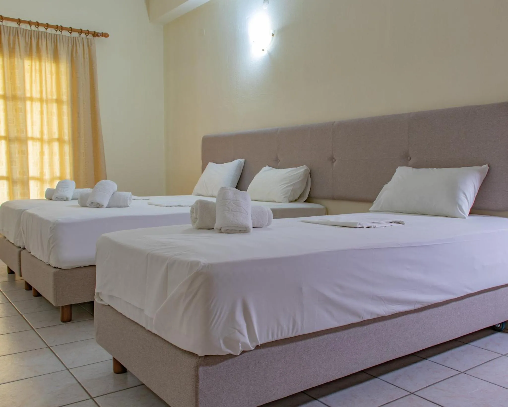 Bed in Hotel Spiridoula