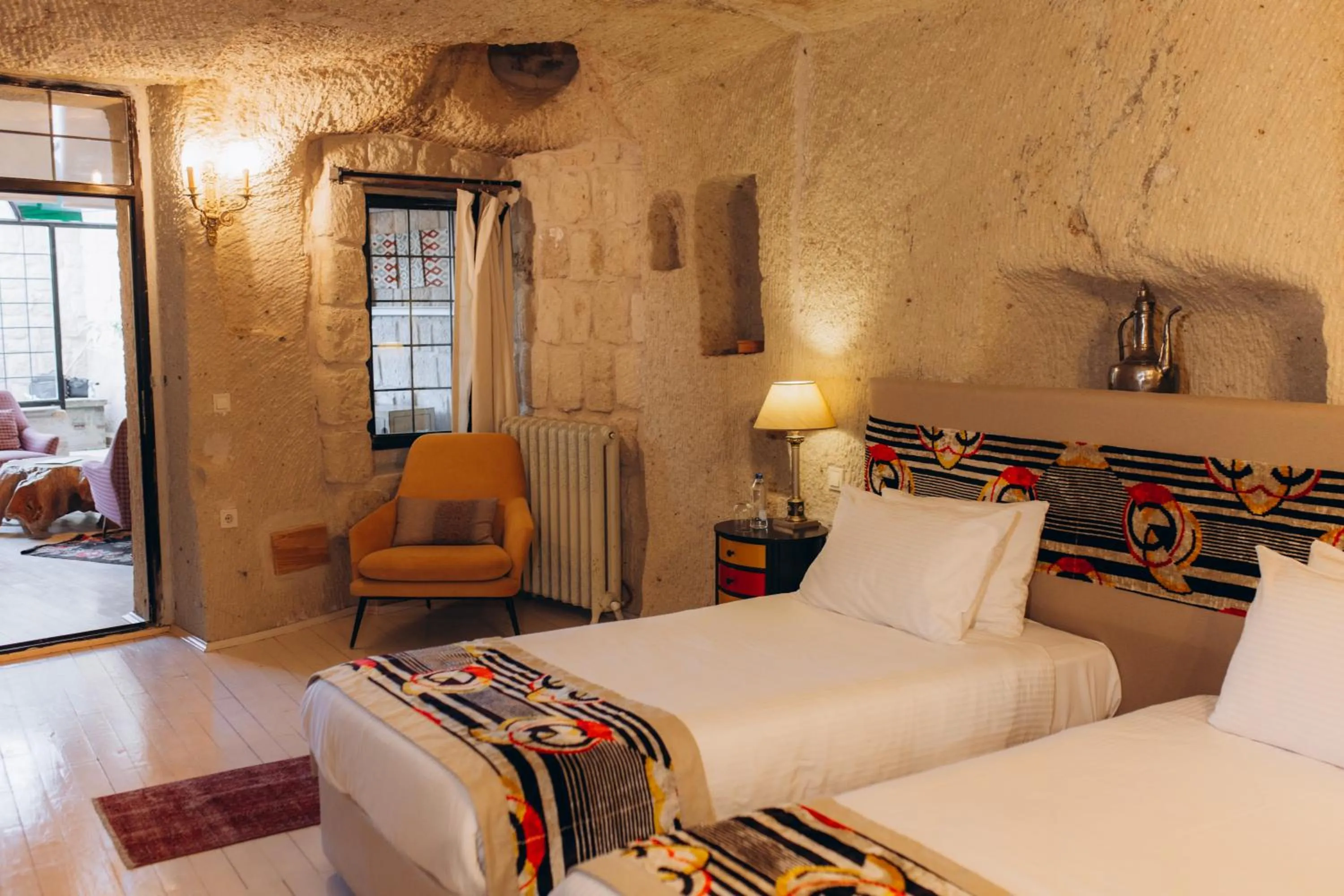 Bed in Hezen Cave Hotel