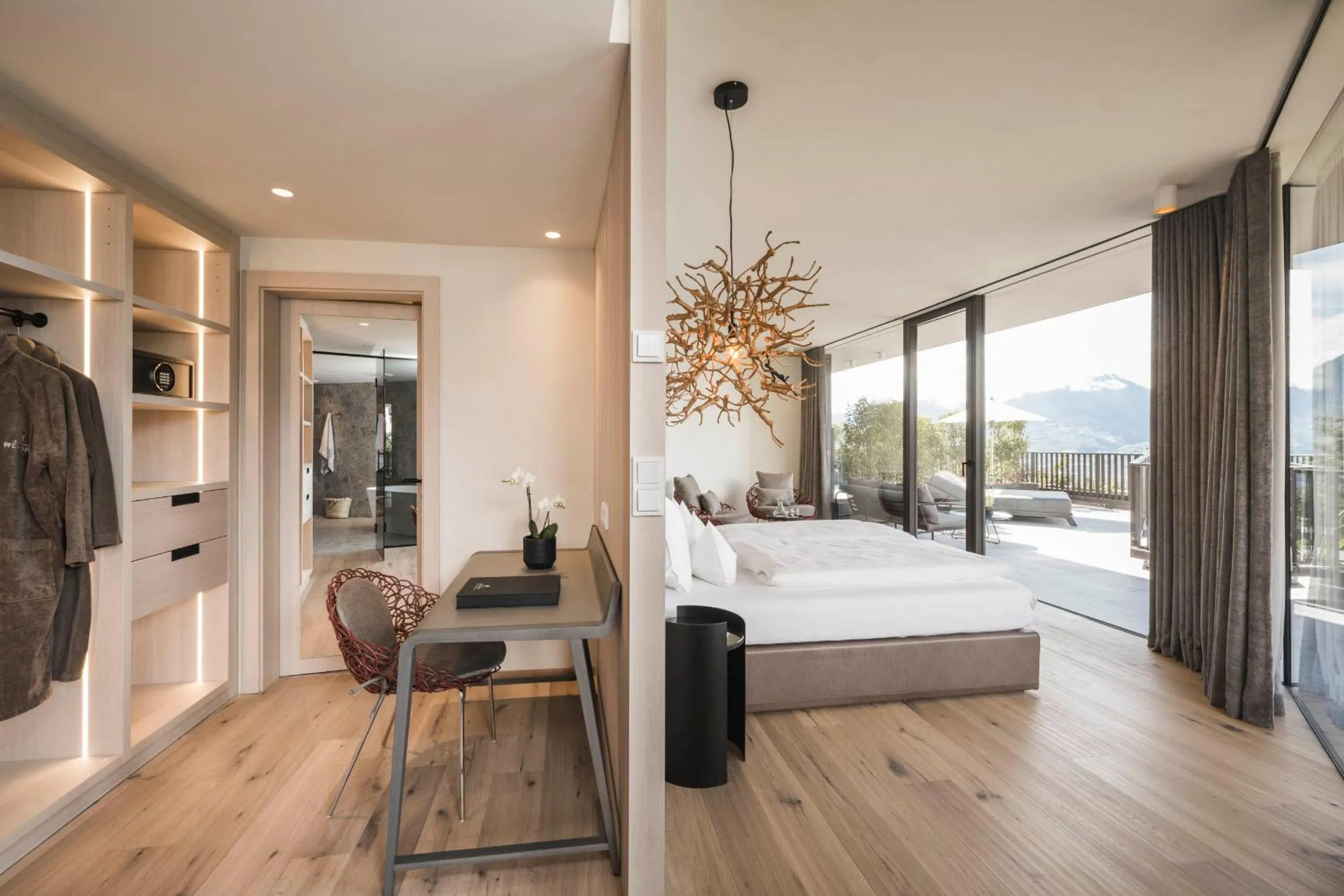 View (from property/room), Bed in Schenna Resort