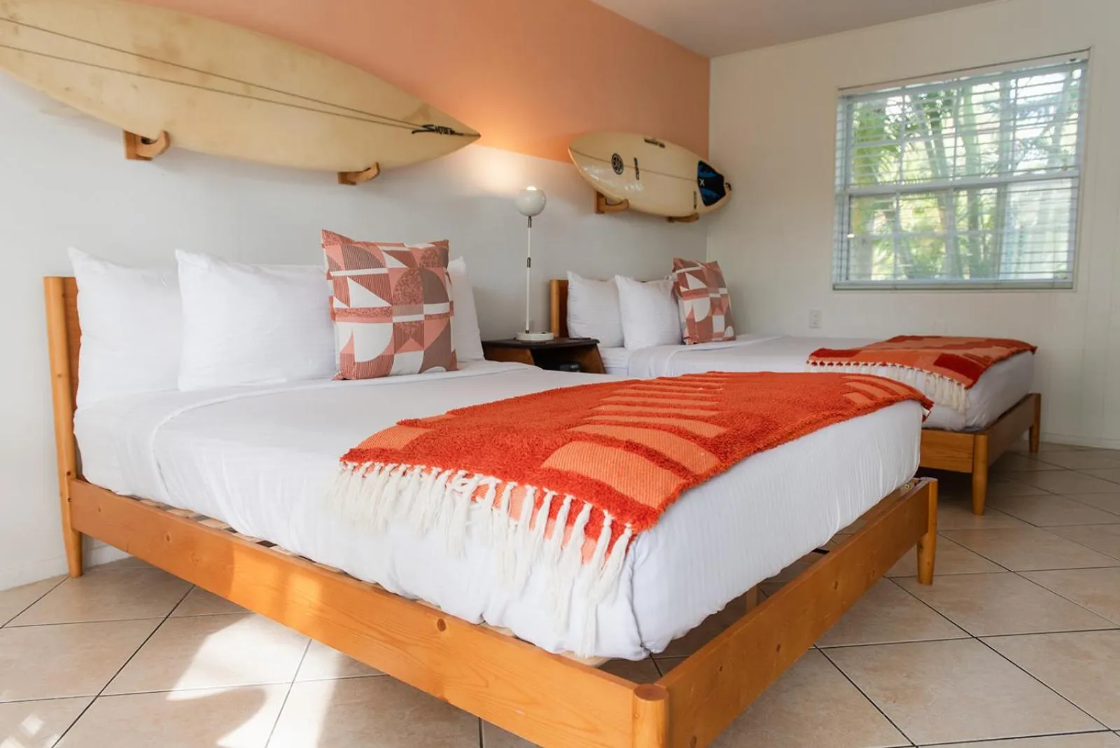 Bed in Seaspray Surf Lodge