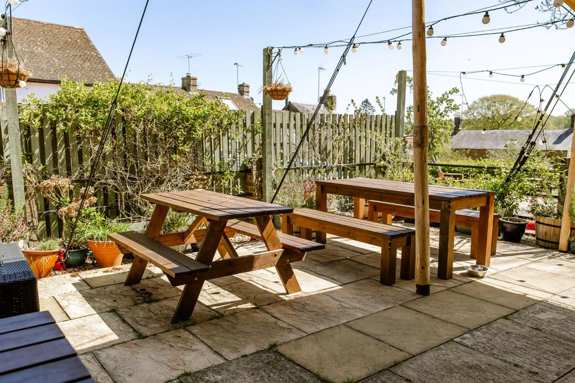 Patio in The Sun Inn At Hook Norton
