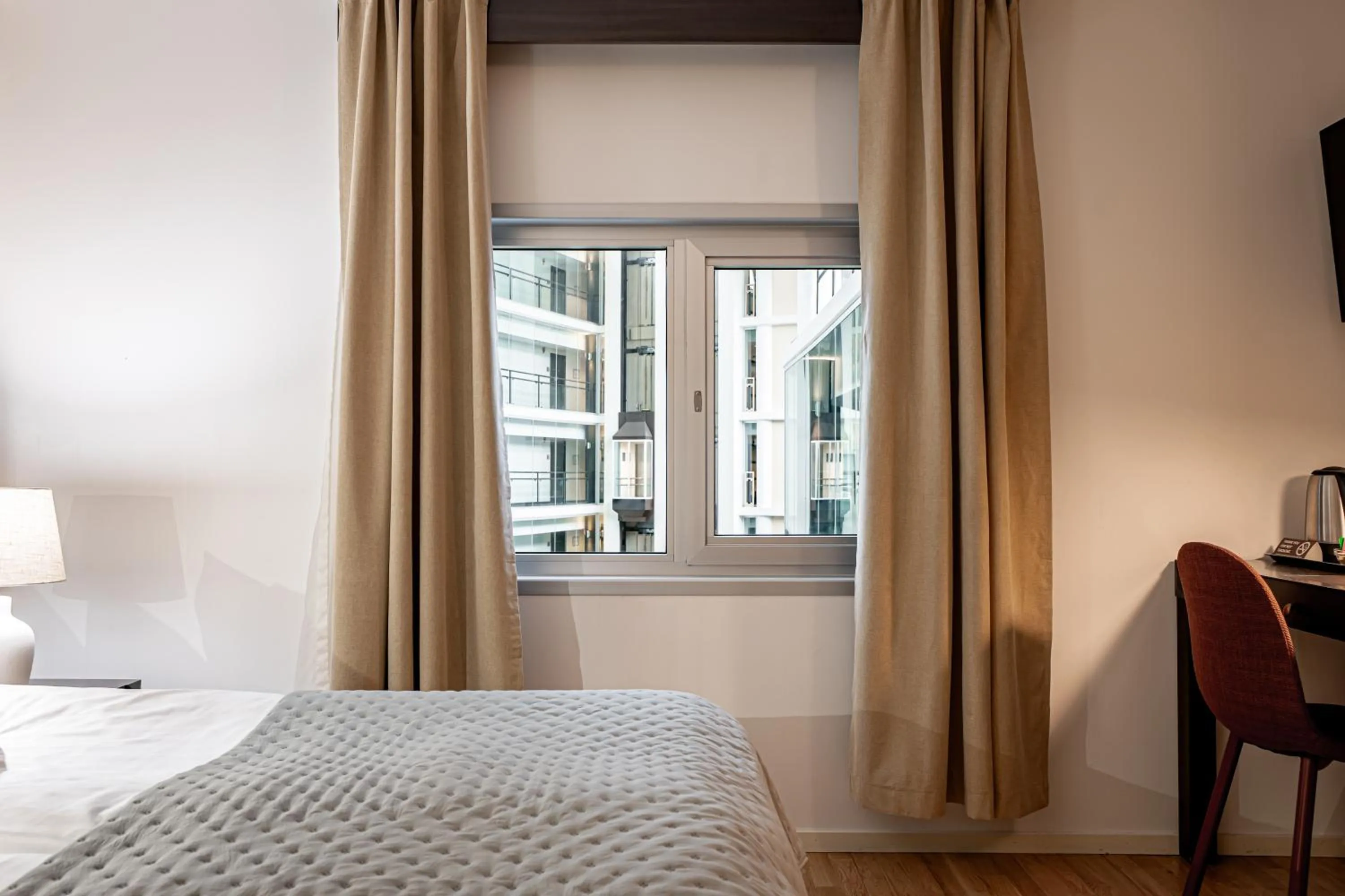 View (from property/room), Bed in Solna Park & Hotel