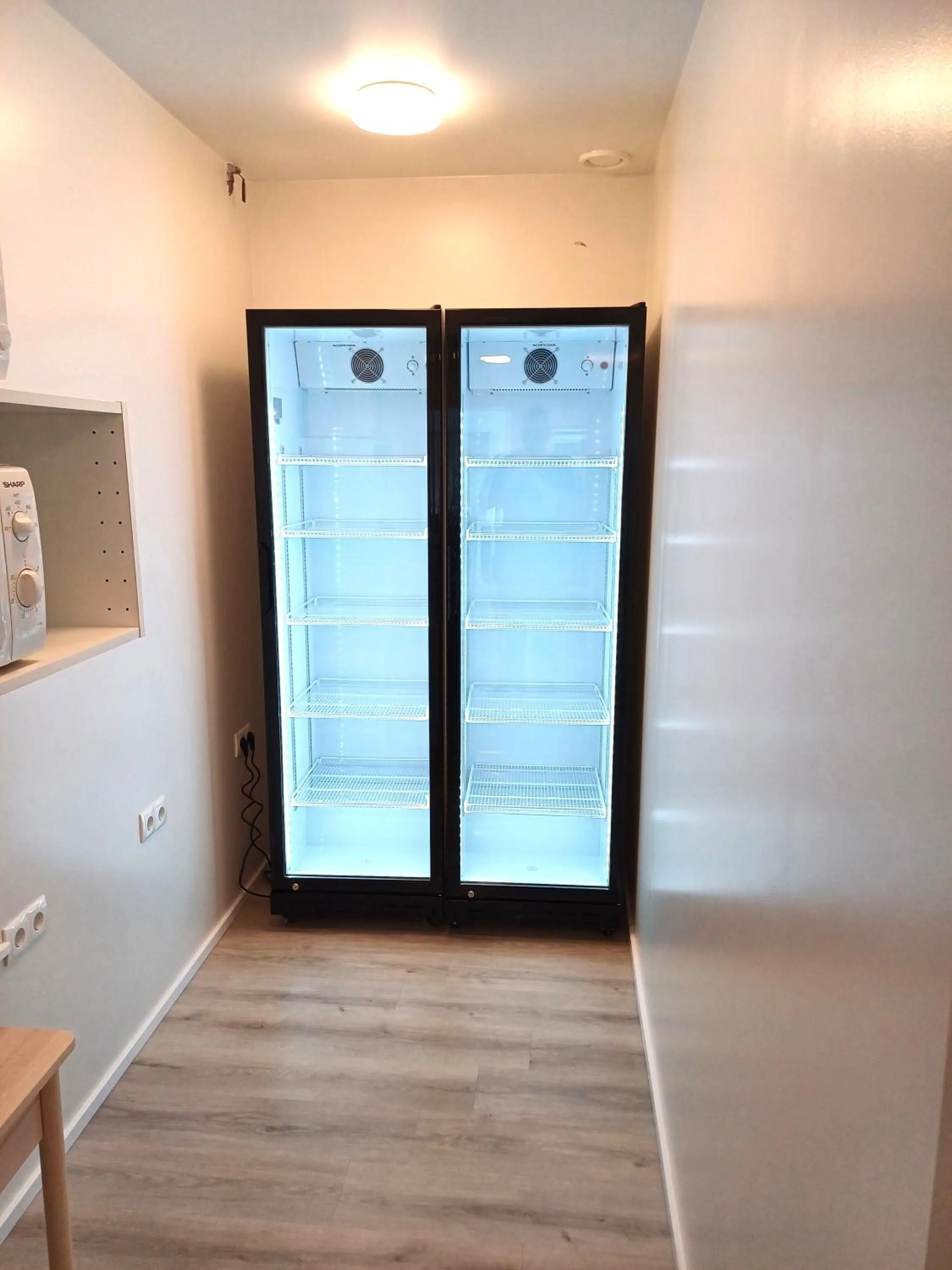 Communal kitchen in Lyngás Guesthouse