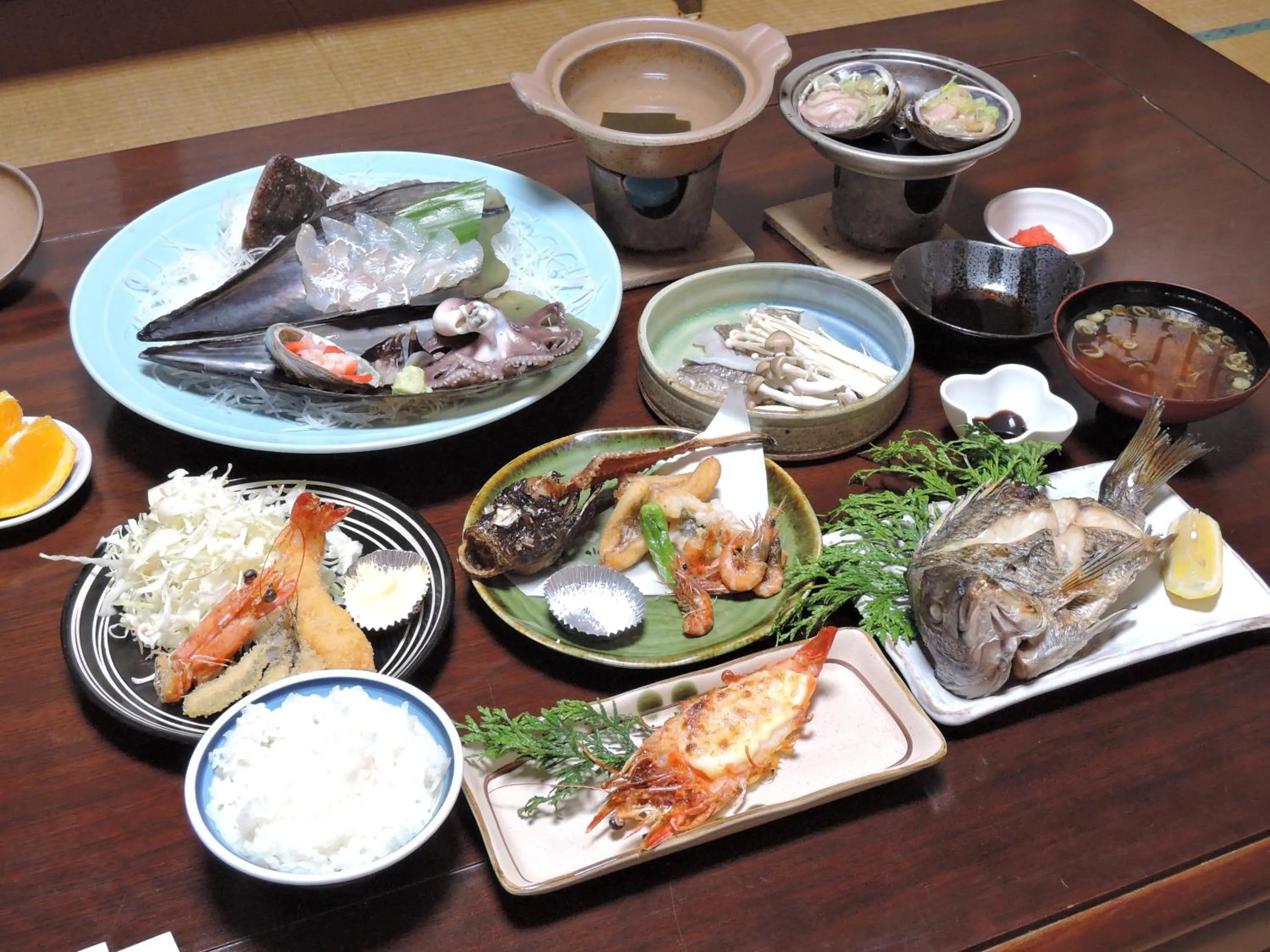 Dinner in Minshuku Osaki