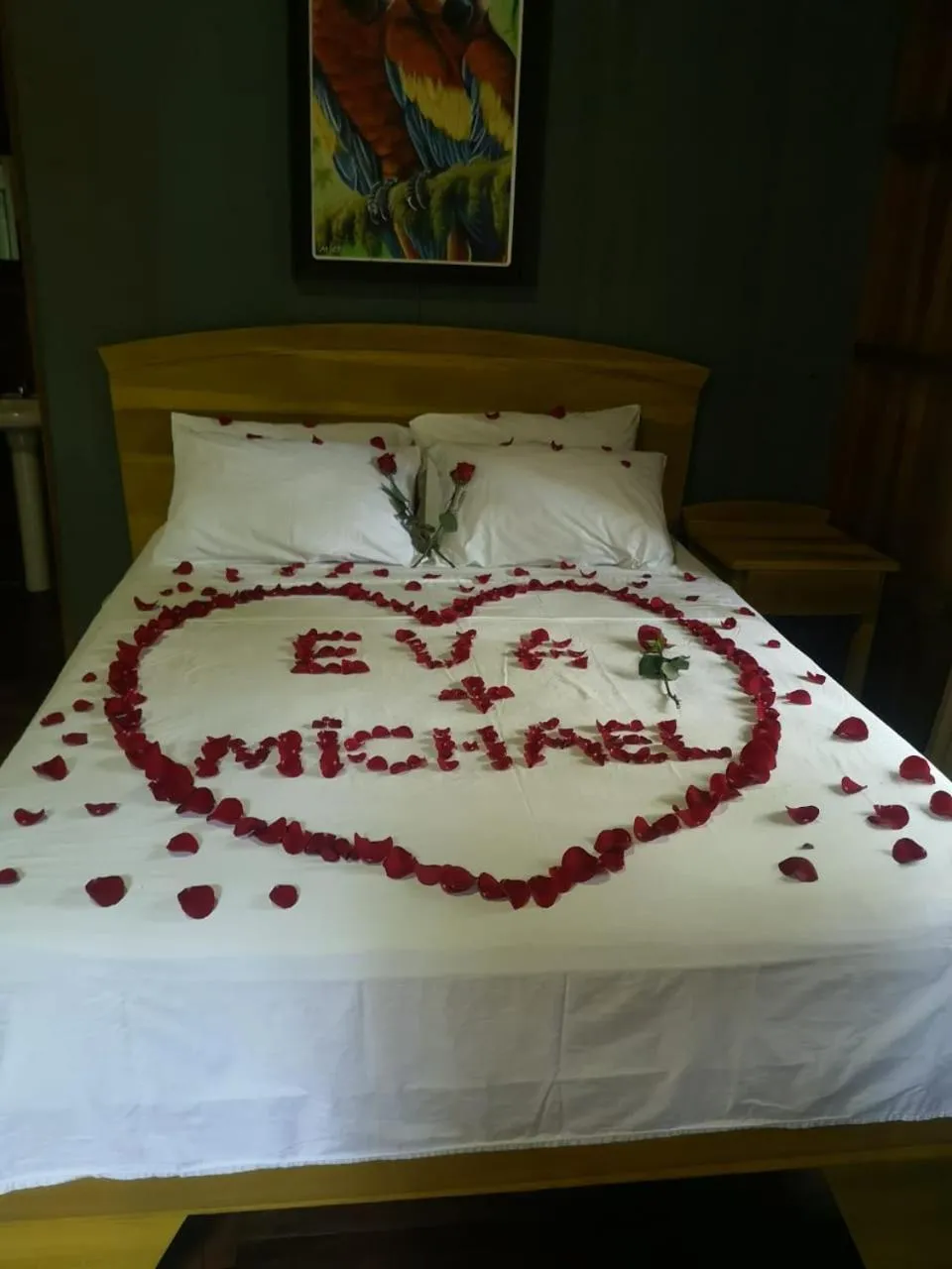 Bed in Hidden Paradise Lodge