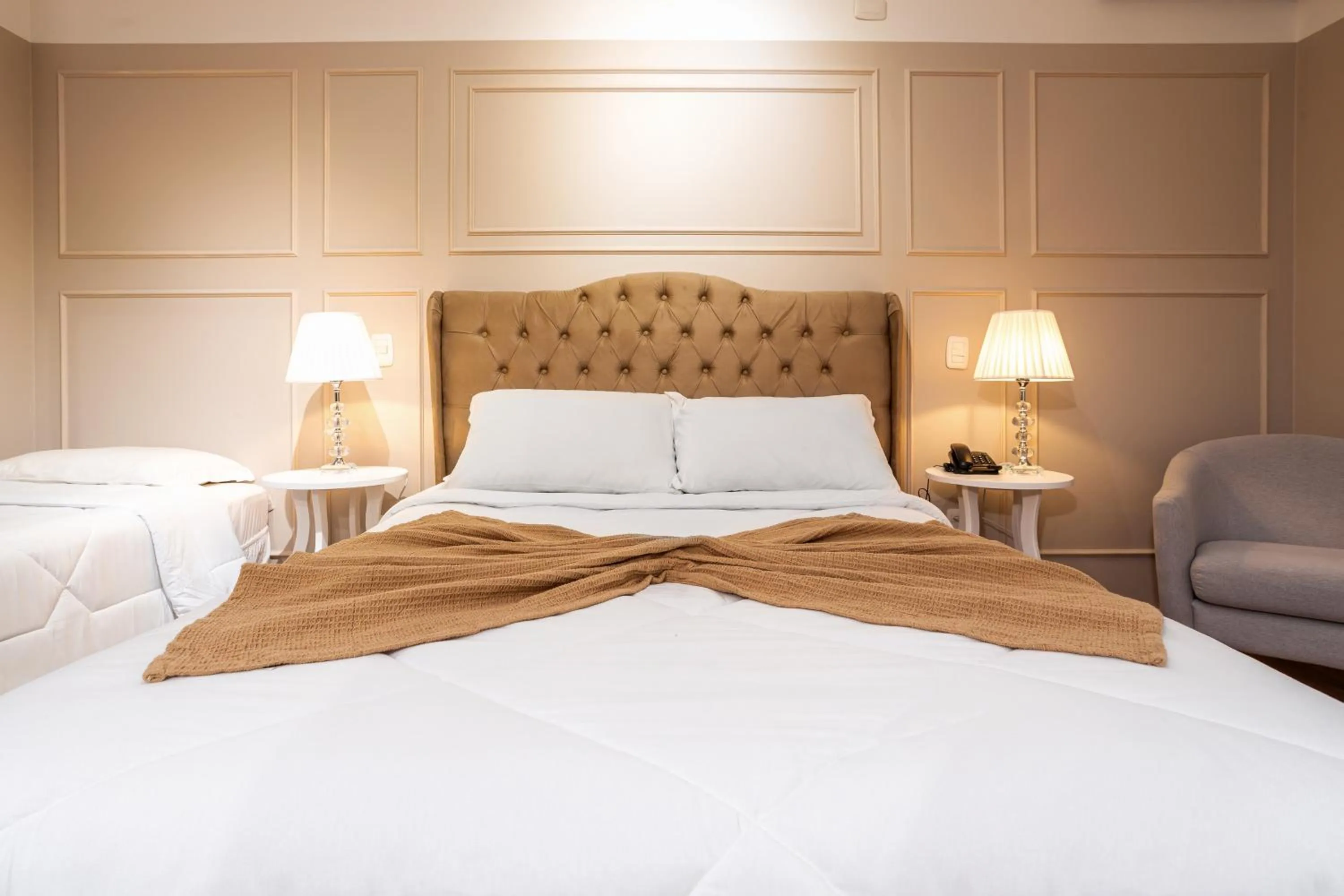 Bed in Hotel Petrópolis