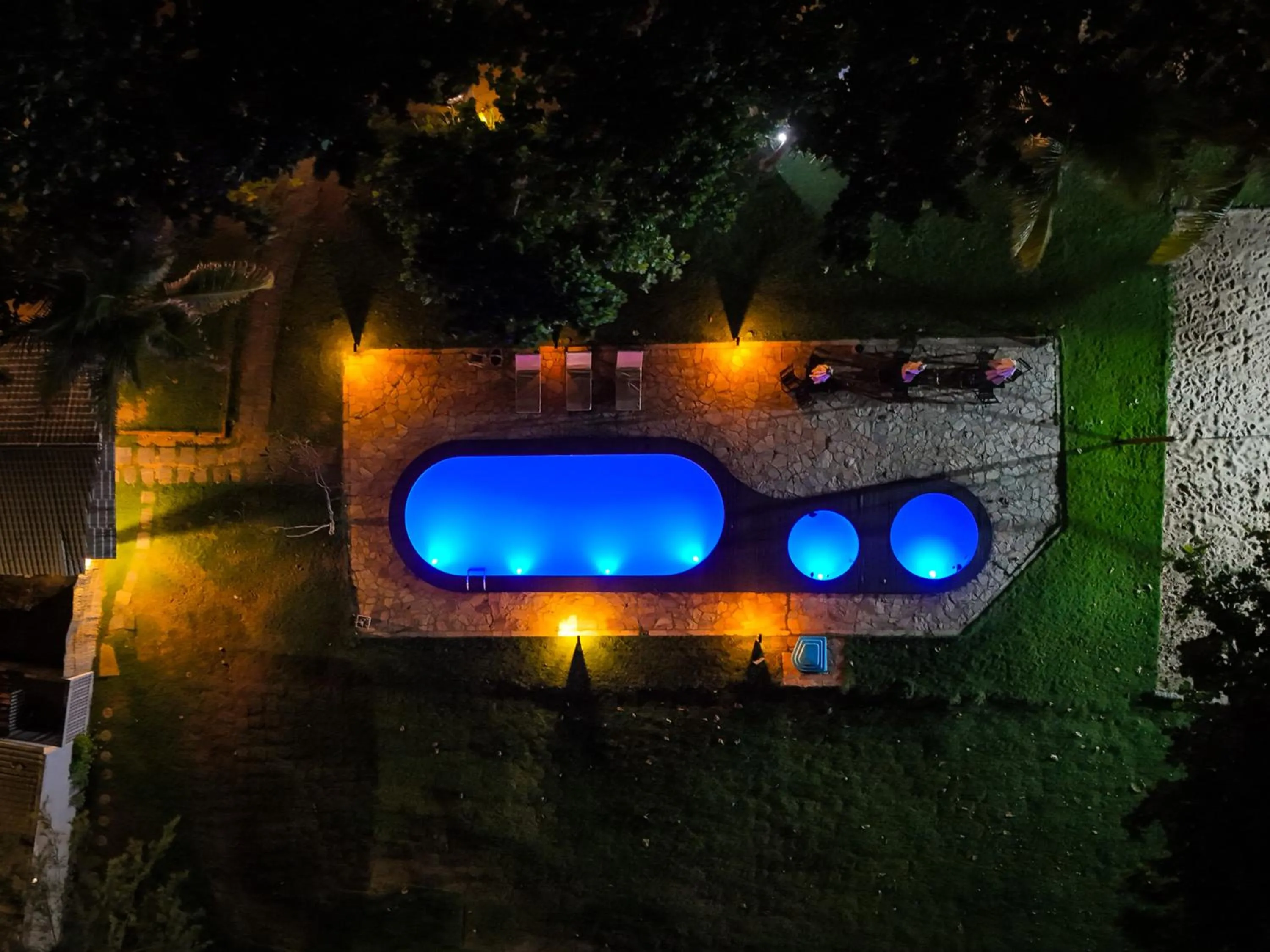 Pool view in Pousada dos Coqueiros