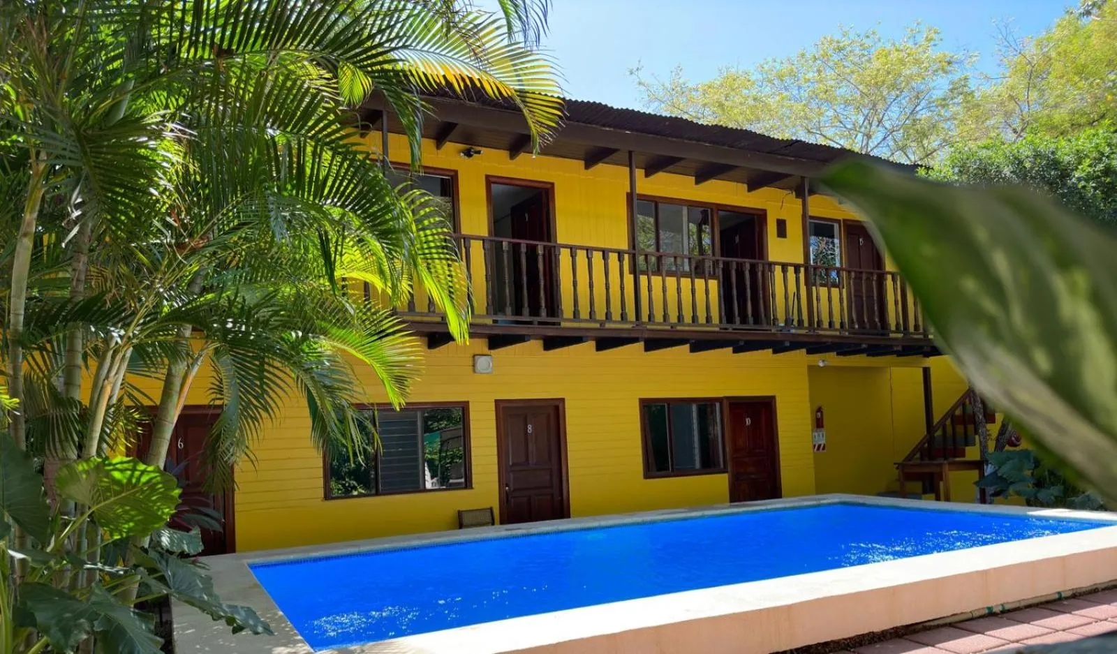 Pool view in Hotel Brasilito