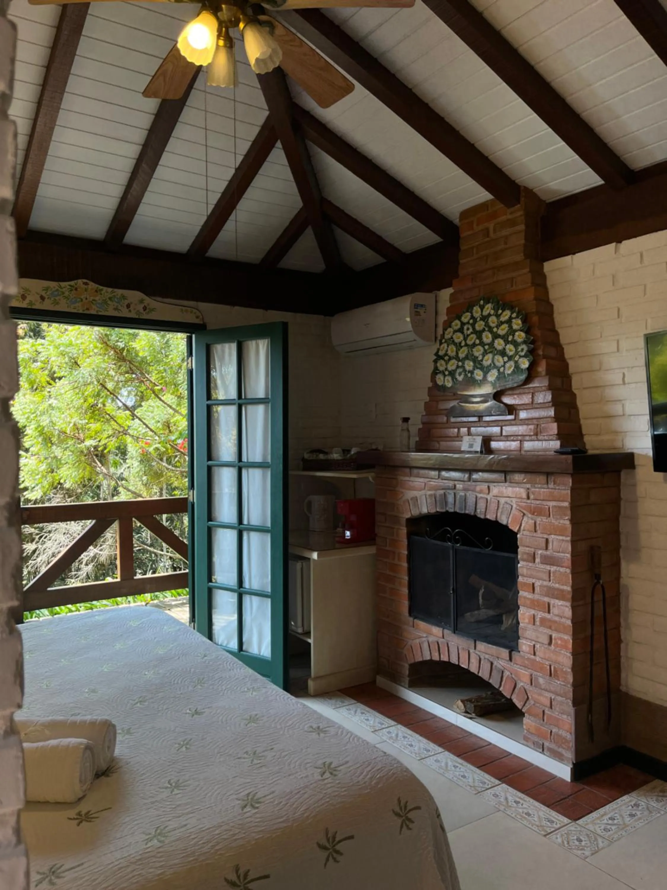 fireplace in Urikana Boutique Hotel