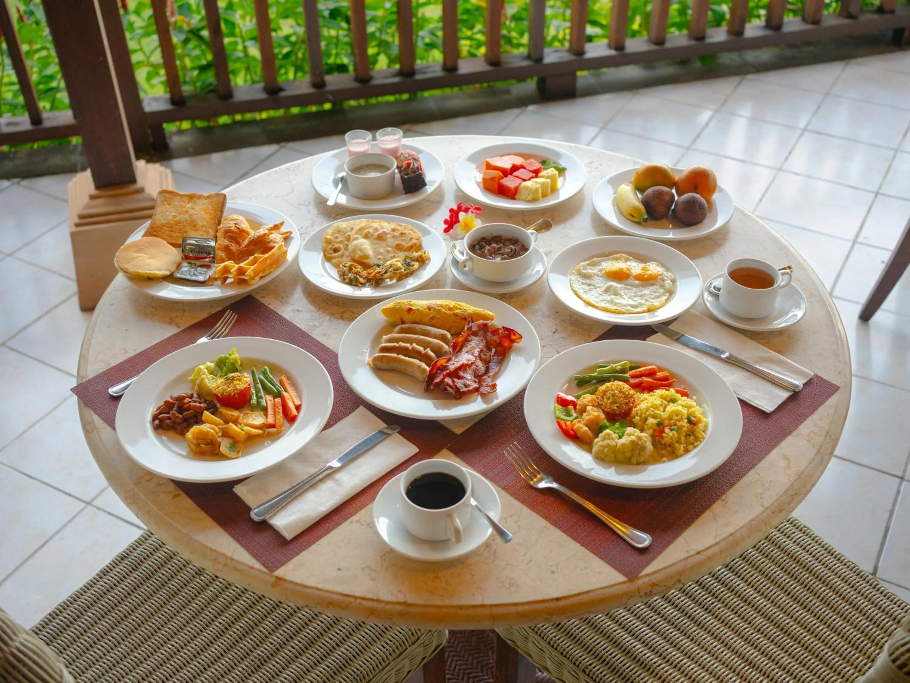 American breakfast in Bali Tropic Resort & Spa - CHSE Certified