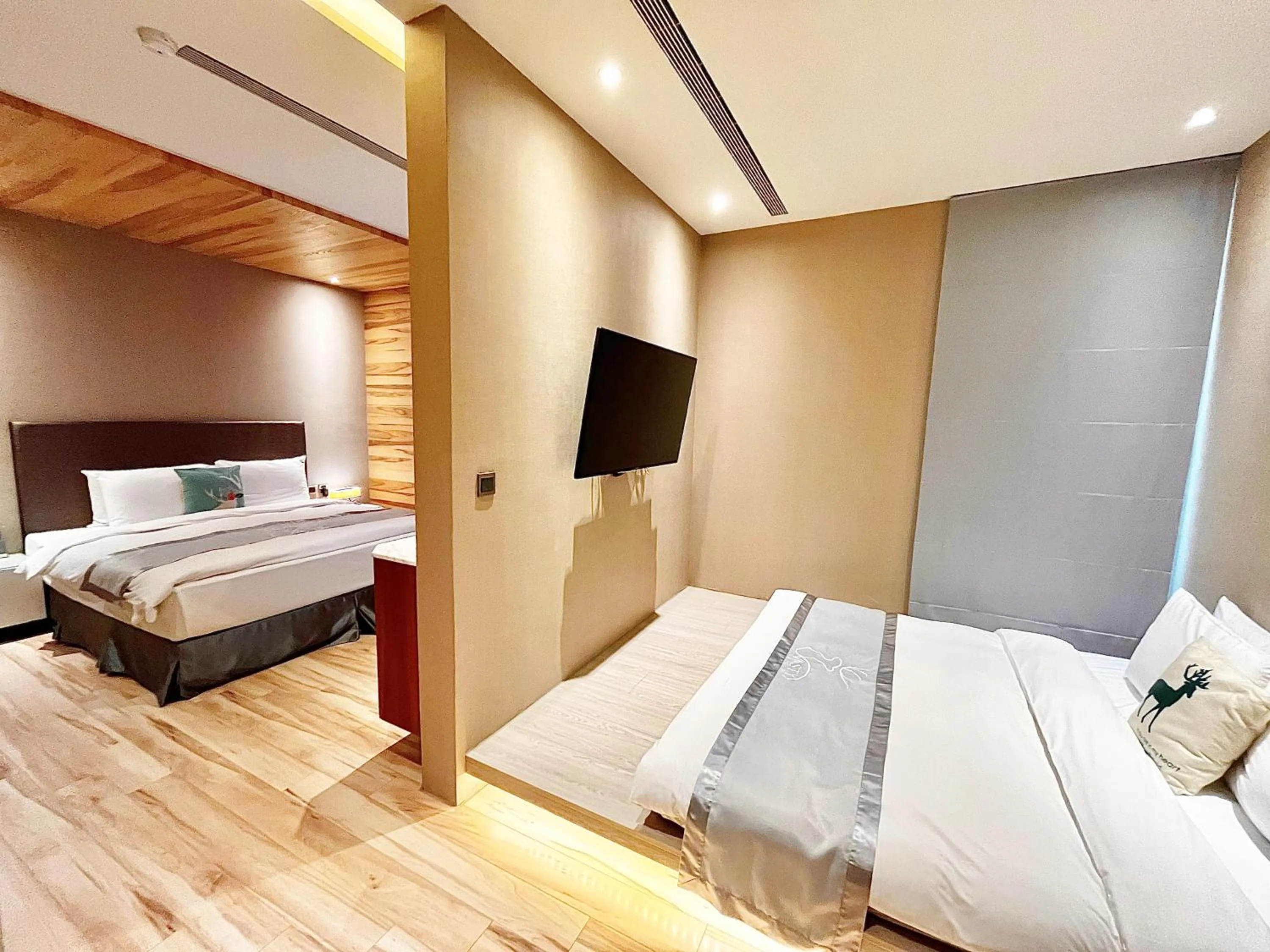 Bed in Vasty Jiaoxi Hotel