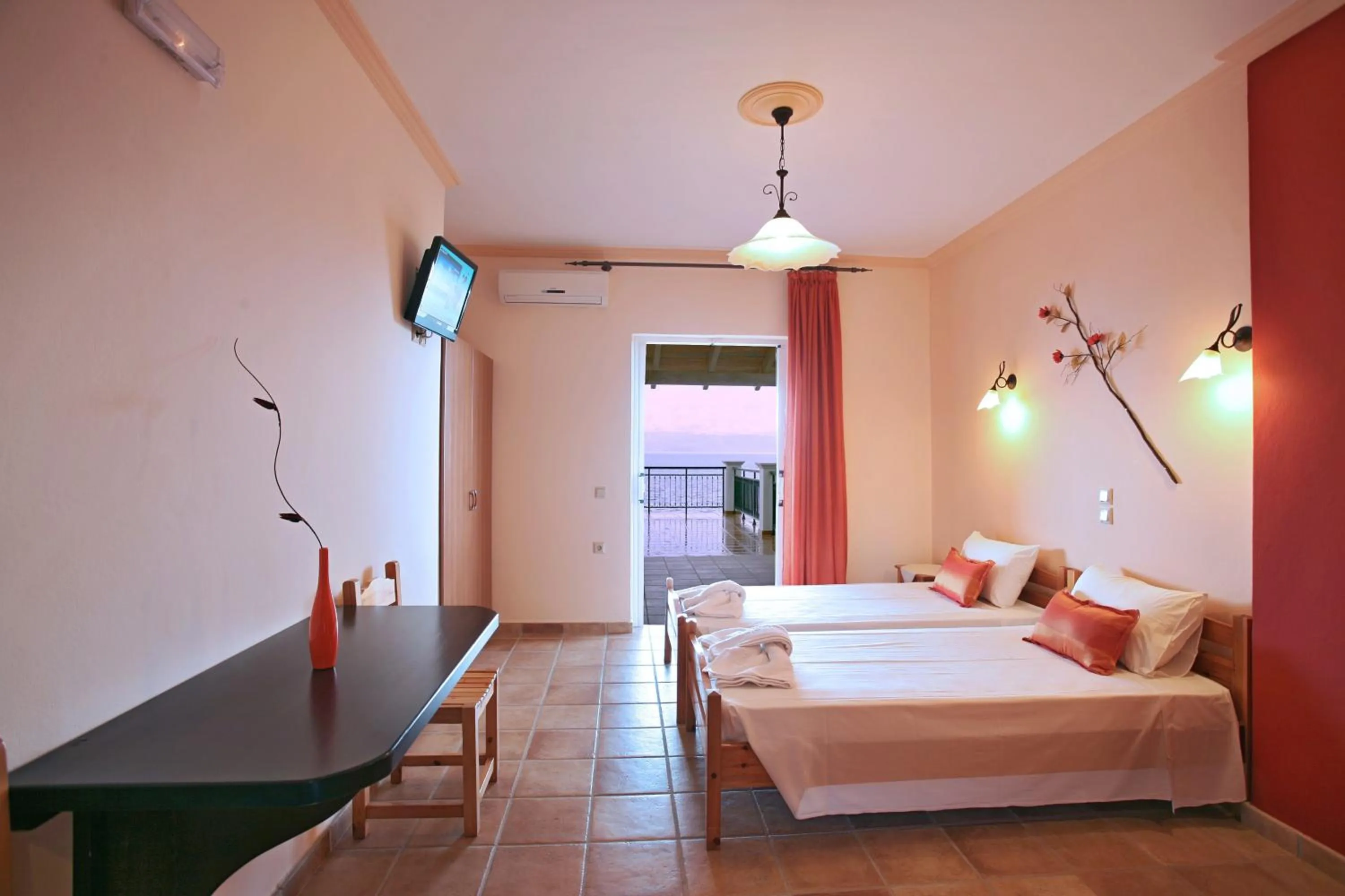 Bed in Apartments Corfu Sun Sea Side