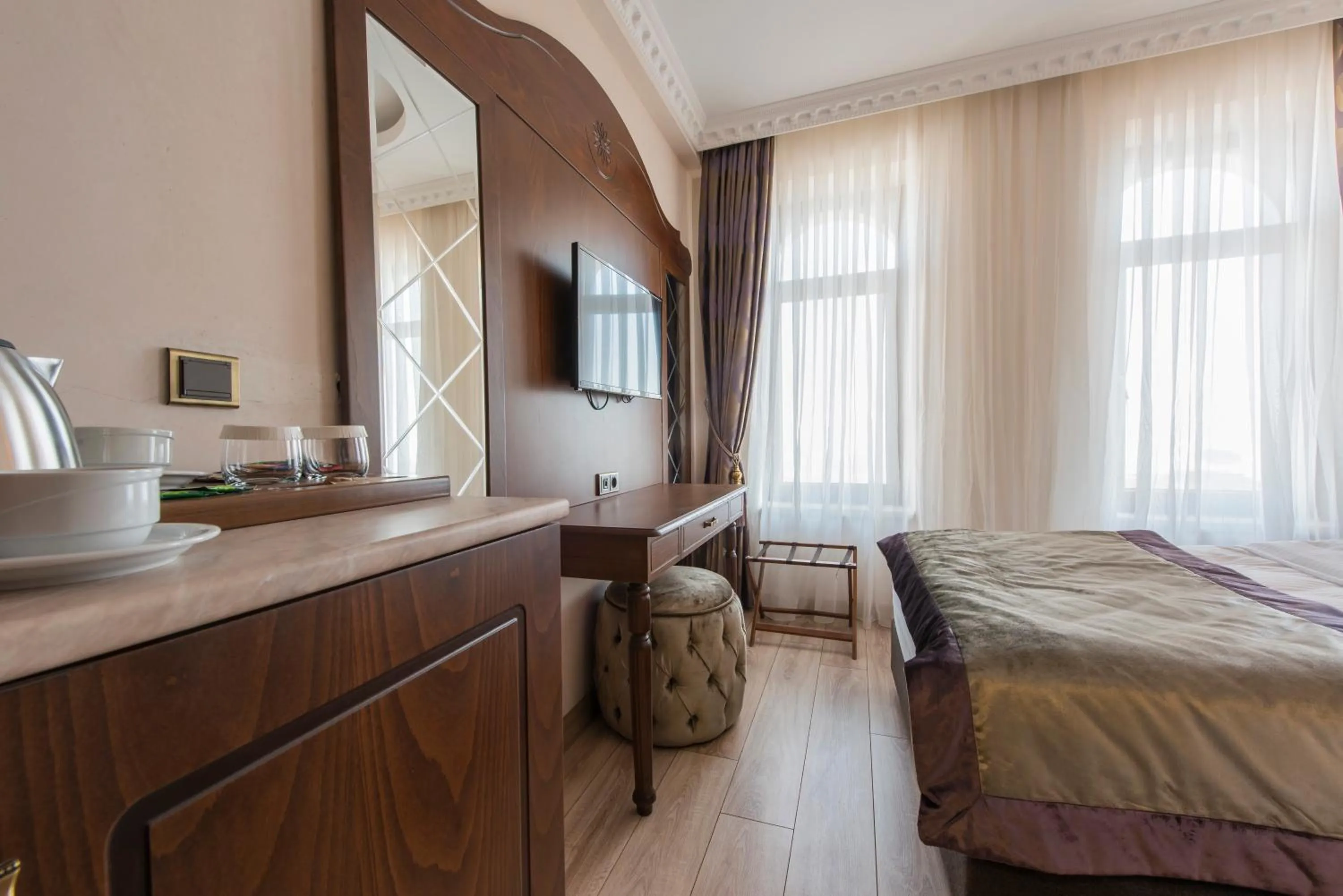 Decorative detail, Bed in Kaya Ninova Hotel