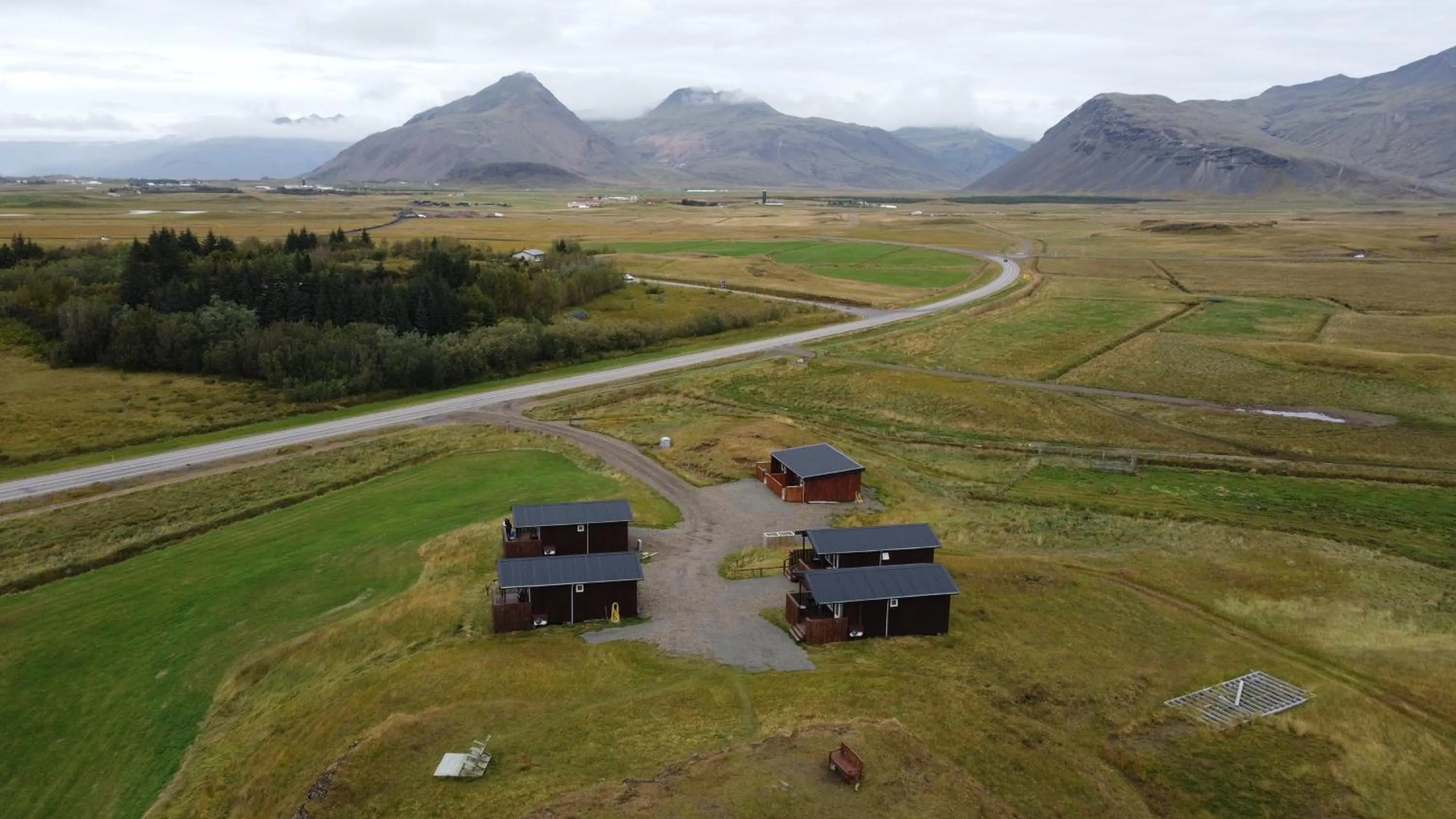 Bird's eye view in Aurora Cabins