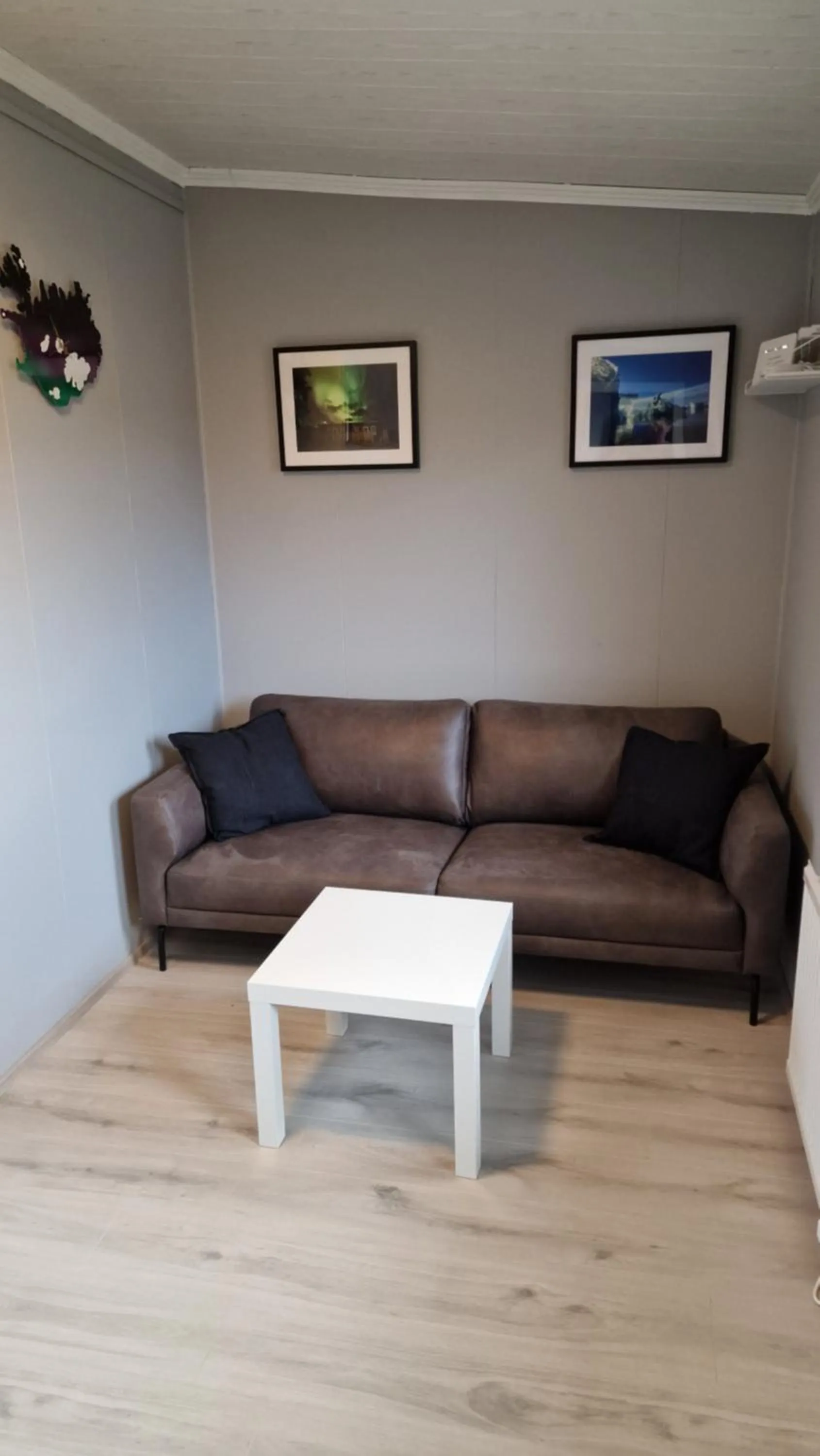 Seating area in Aurora Cabins