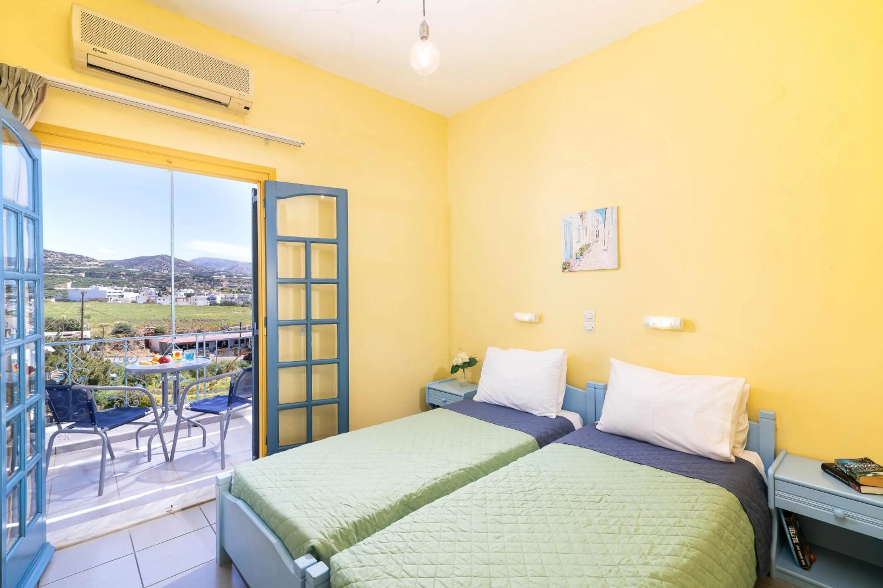 Patio, Bed in Afroditi Apartments