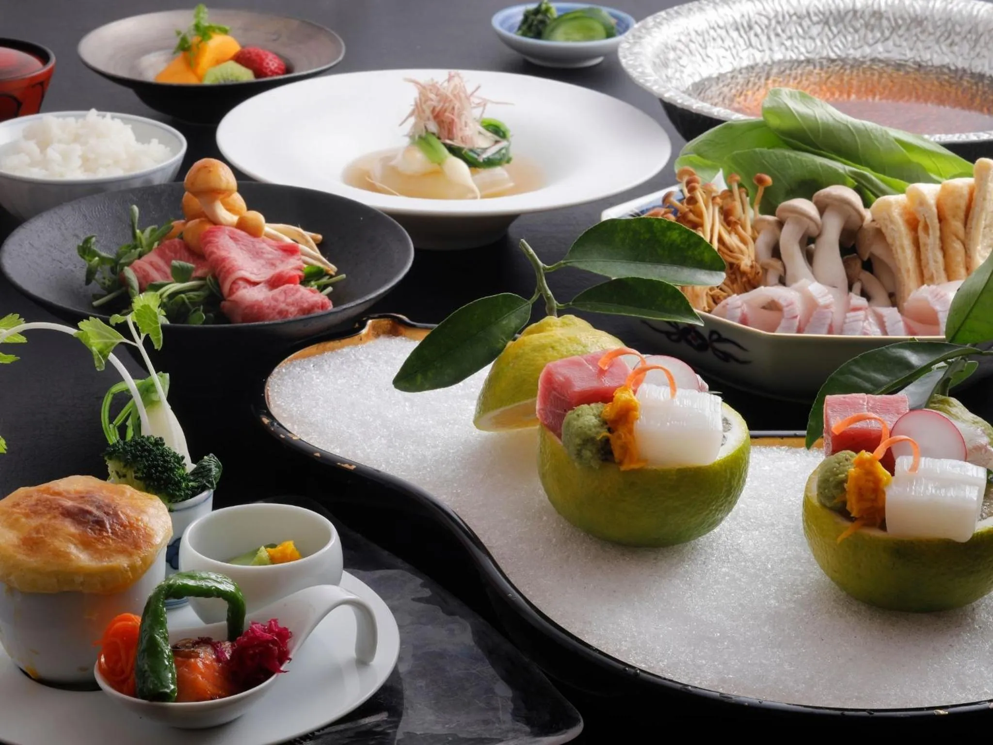 Food in Arima Hot Spring Ryokan Hanamusubi