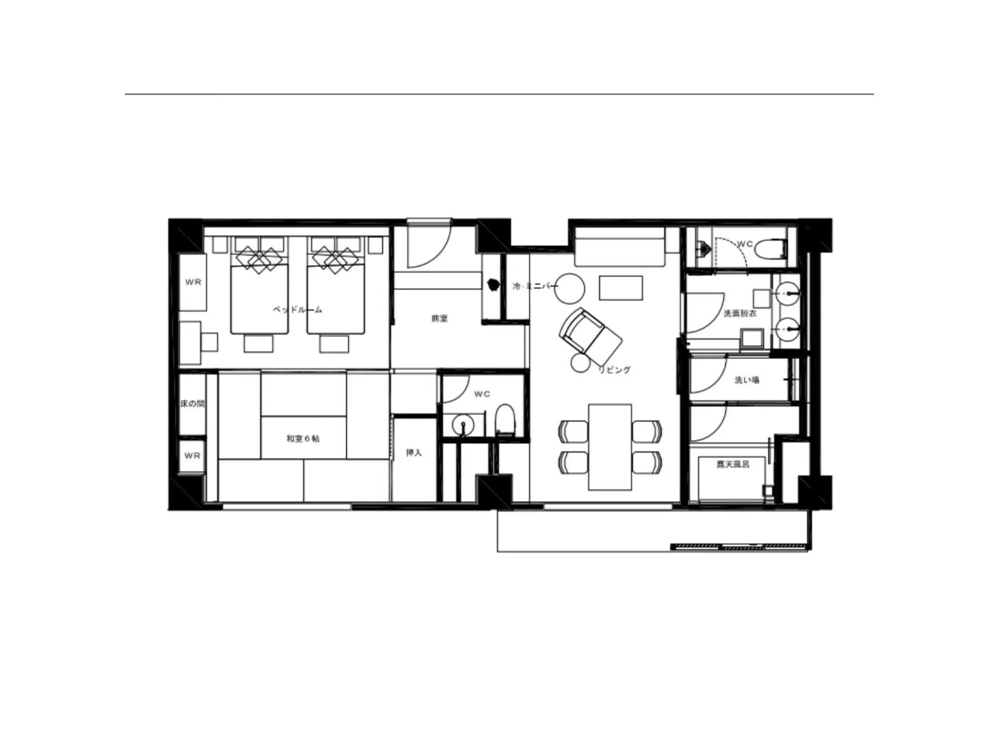 Floor plan in Arima Hot Spring Ryokan Hanamusubi